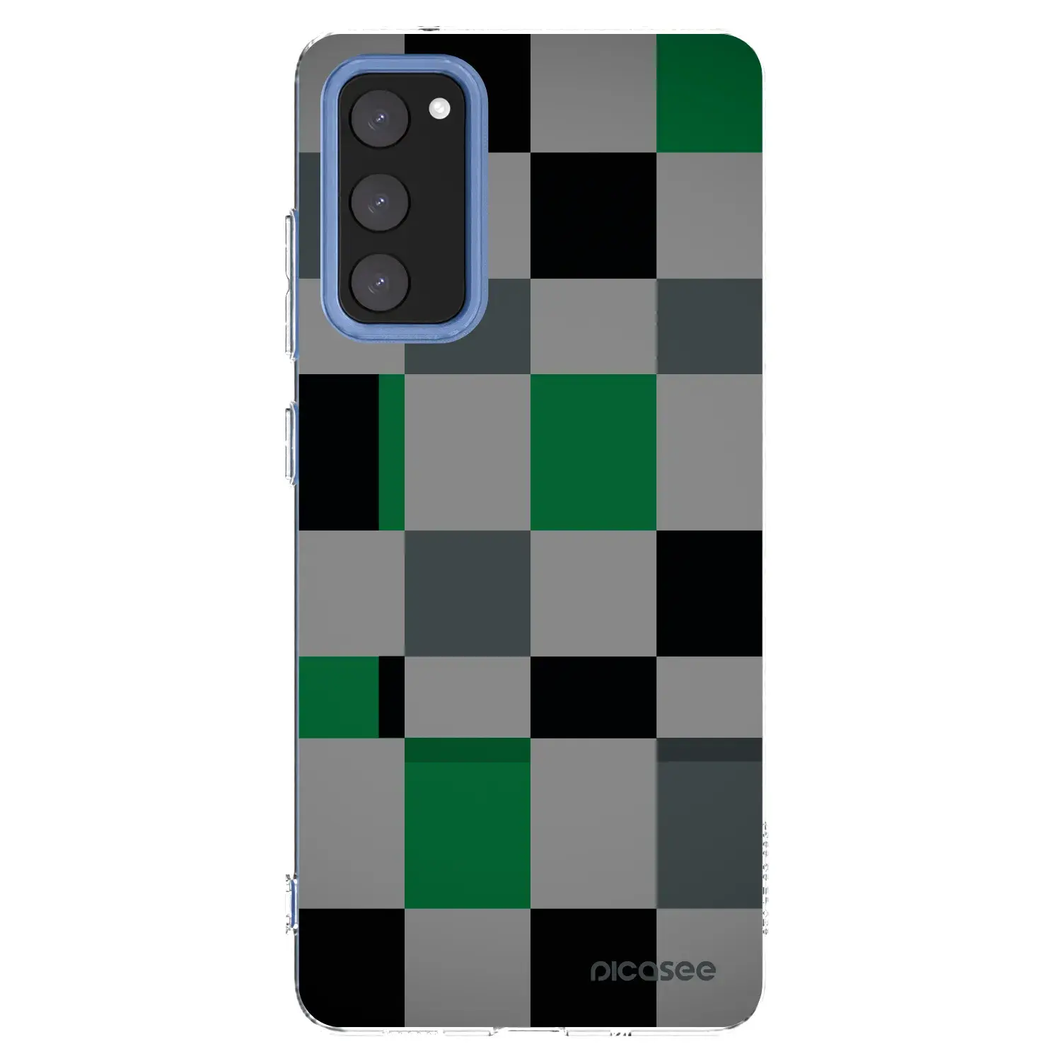 Silikonový průhledný obal pro Samsung Galaxy S20 FE - Block Grid