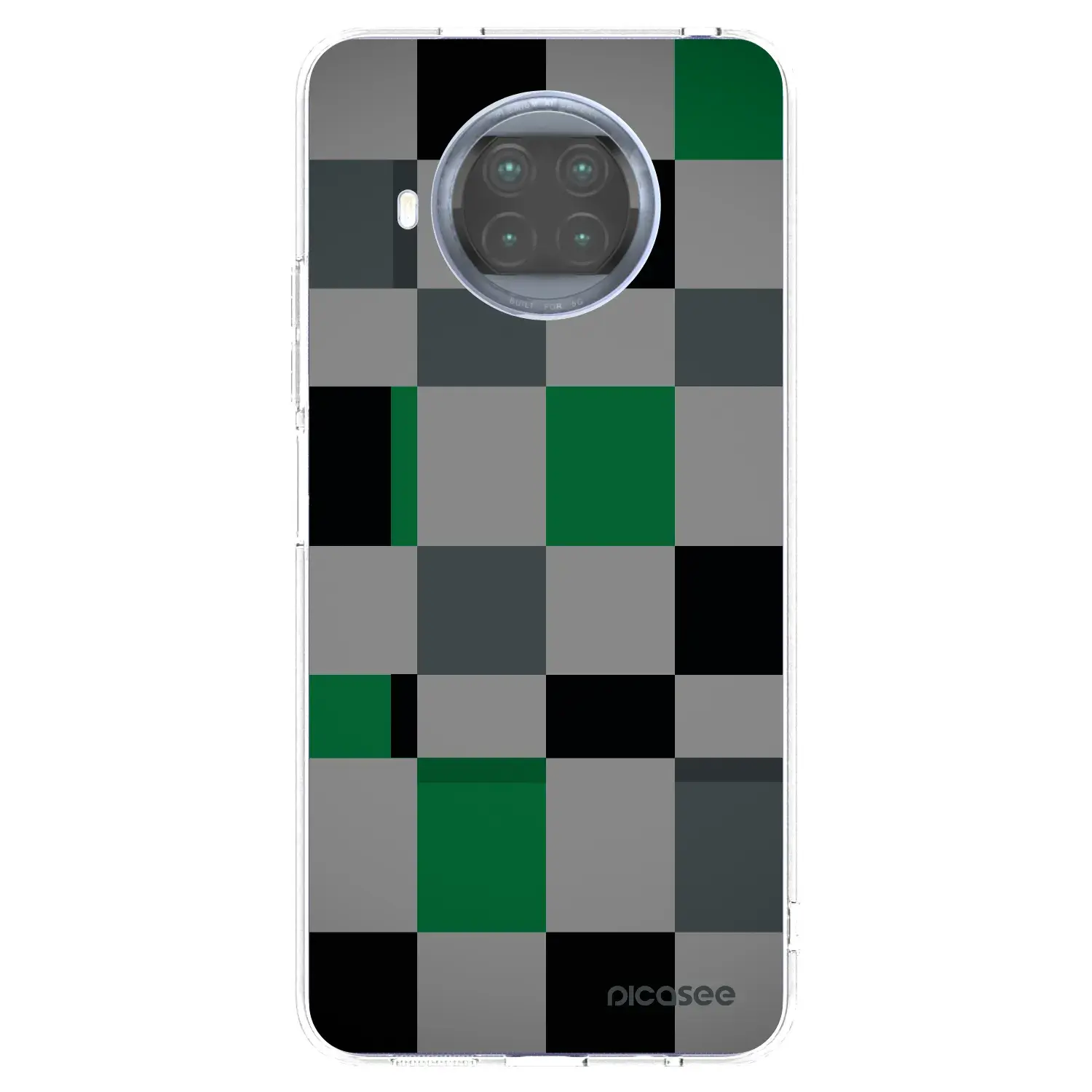 Silikonový průhledný obal pro Xiaomi Mi 10T Lite - Block Grid