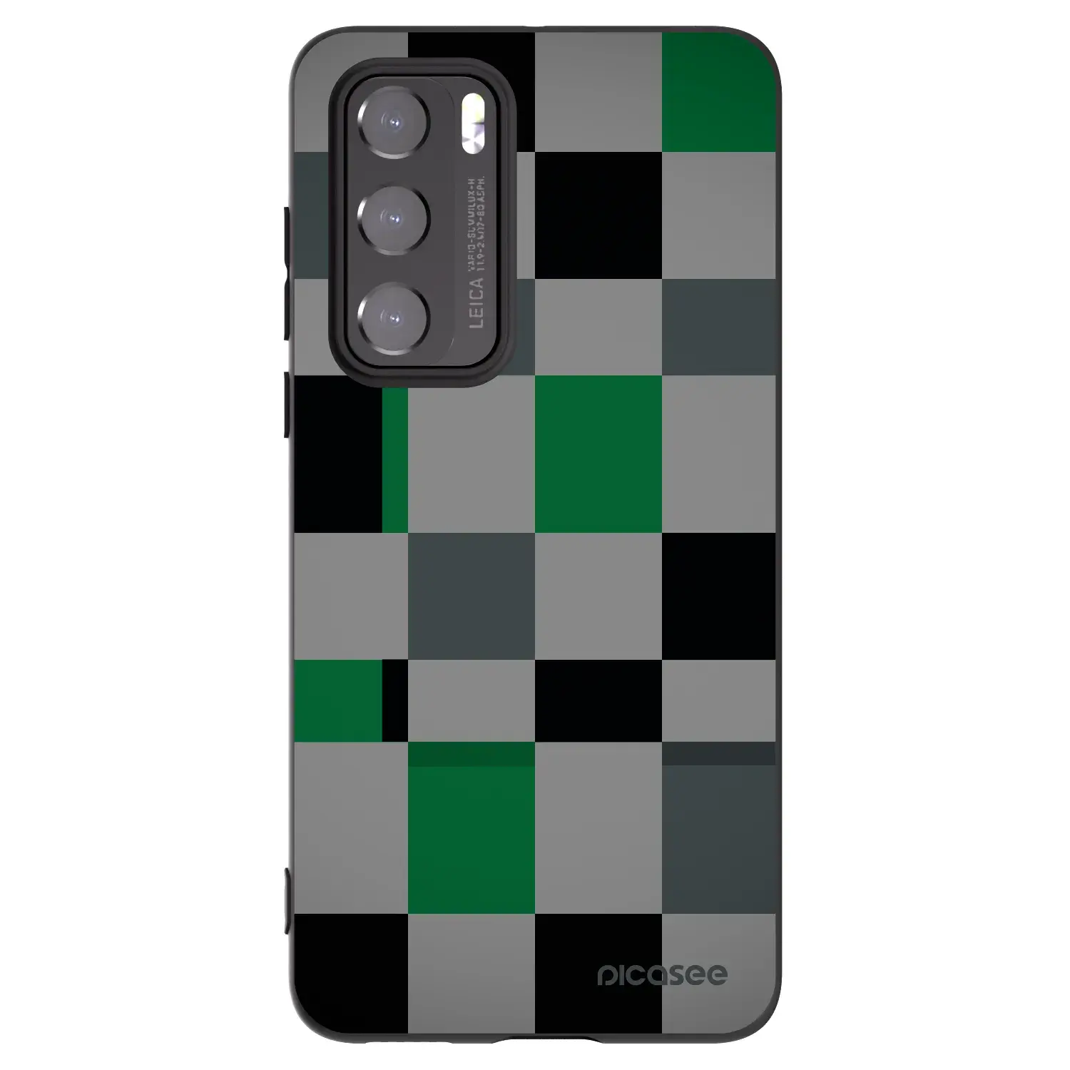Silikonový černý obal pro Huawei P40 - Block Grid