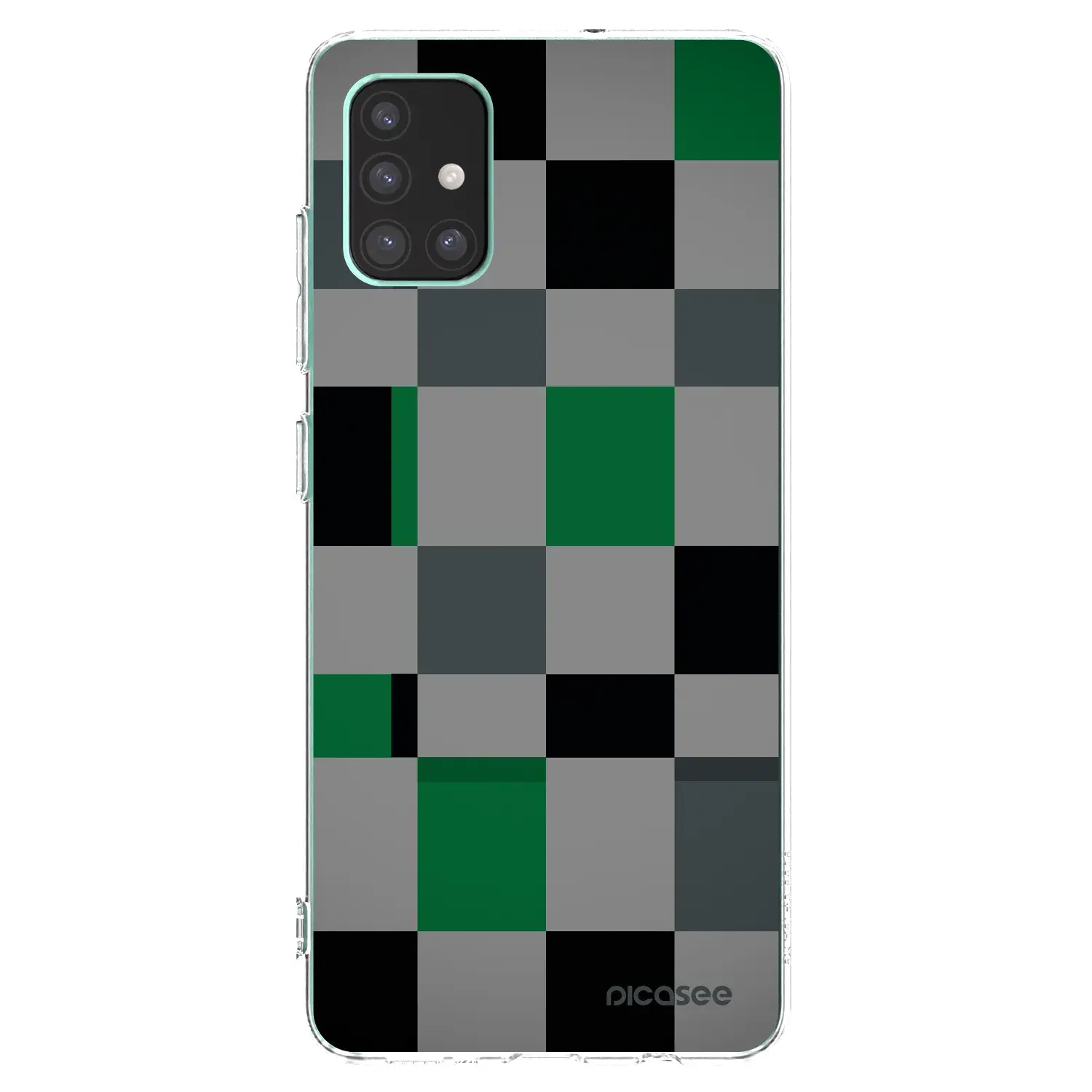Silikonový průhledný obal pro Samsung Galaxy M51 M515F - Block Grid