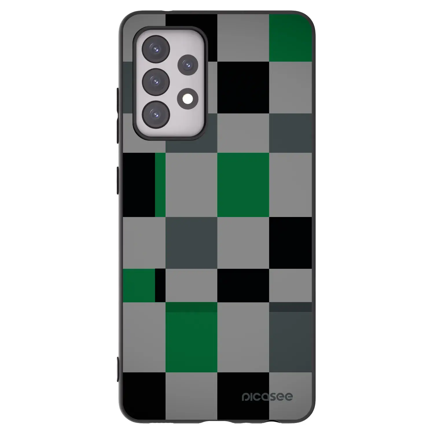 Silikonový černý obal pro Samsung Galaxy A52 5G A525F - Block Grid
