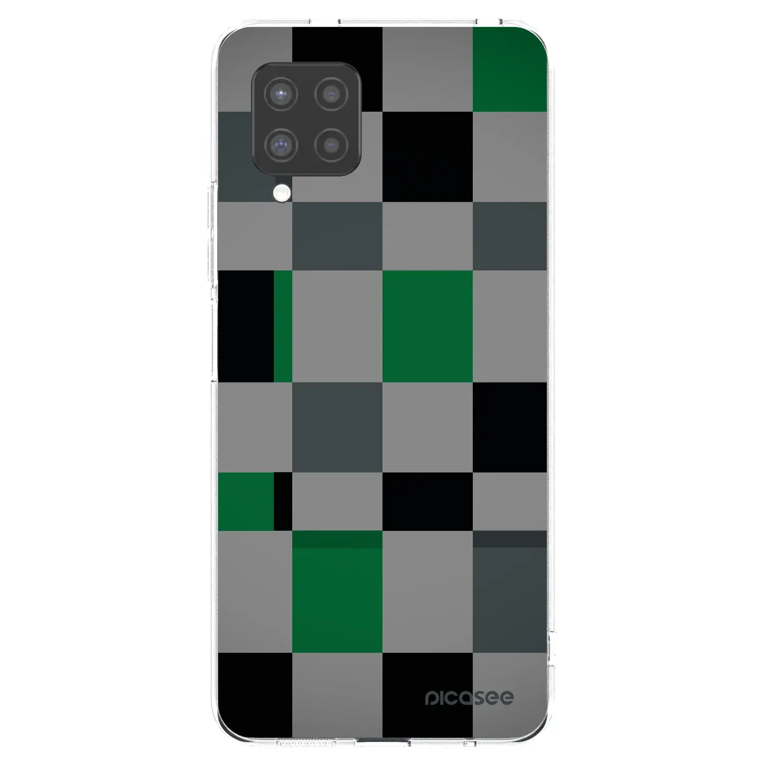Silikonový průhledný obal pro Samsung Galaxy A42 A426B - Block Grid