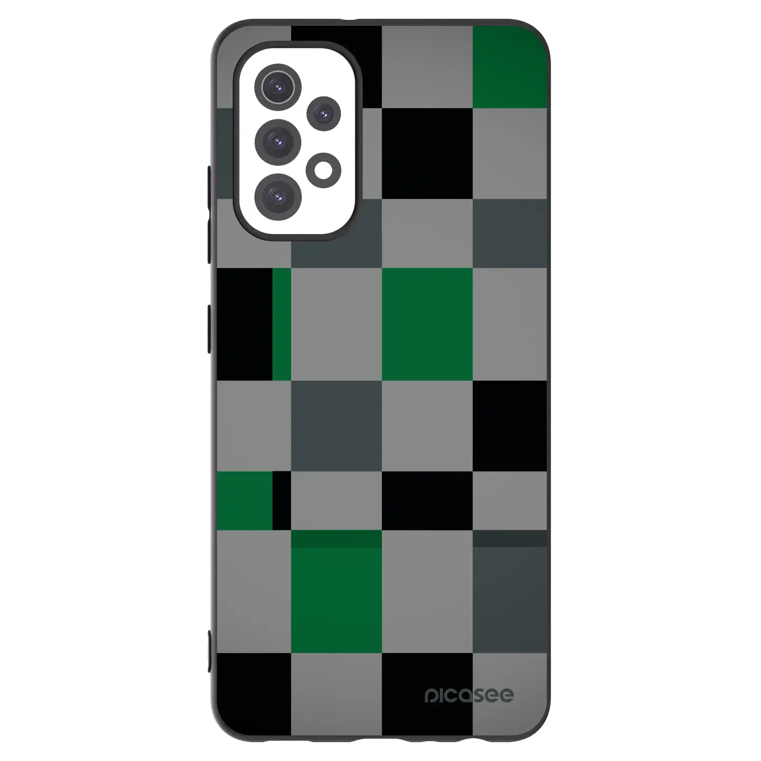 Silikonový černý obal pro Samsung Galaxy A32 5G A326B - Block Grid