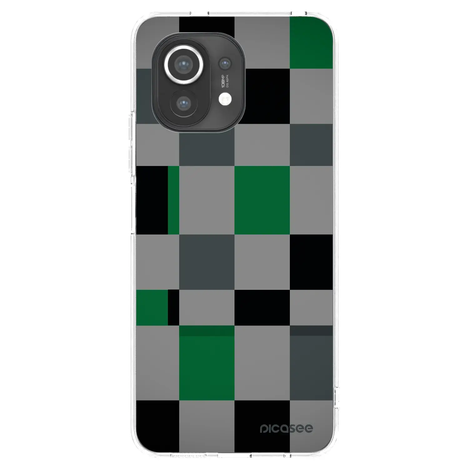 Silikonový průhledný obal pro Xiaomi Mi 11 - Block Grid