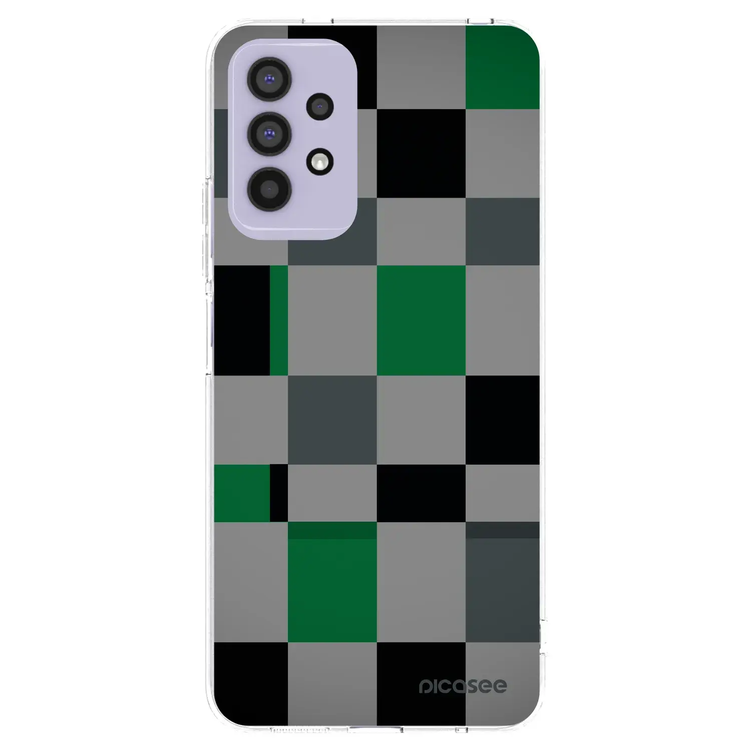 Silikonový průhledný obal pro Samsung Galaxy A32 4G SM-A325F - Block Grid