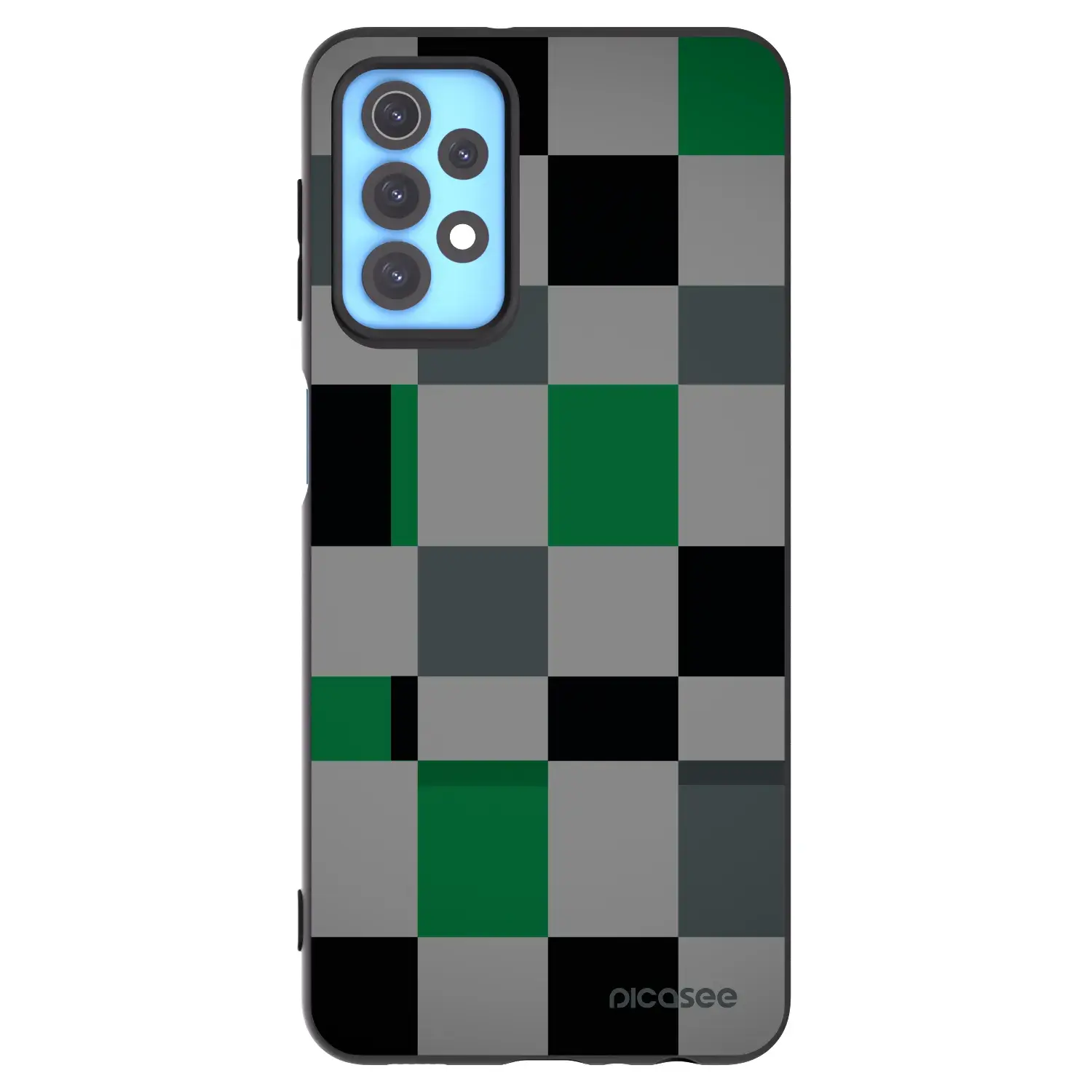 Silikonový černý obal pro Samsung Galaxy A32 4G SM-A325F - Block Grid