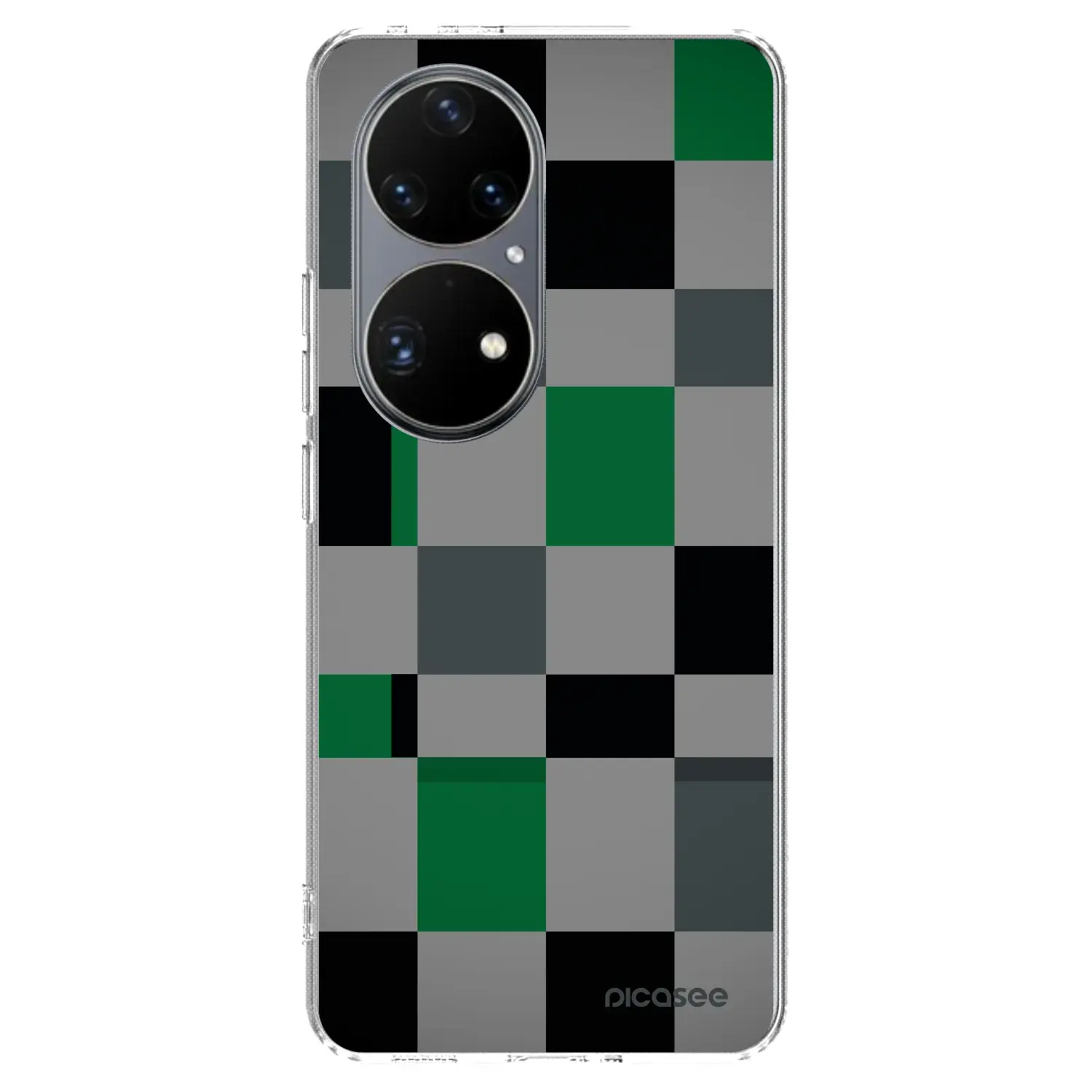 Silikonový průhledný obal pro Huawei P50 - Block Grid
