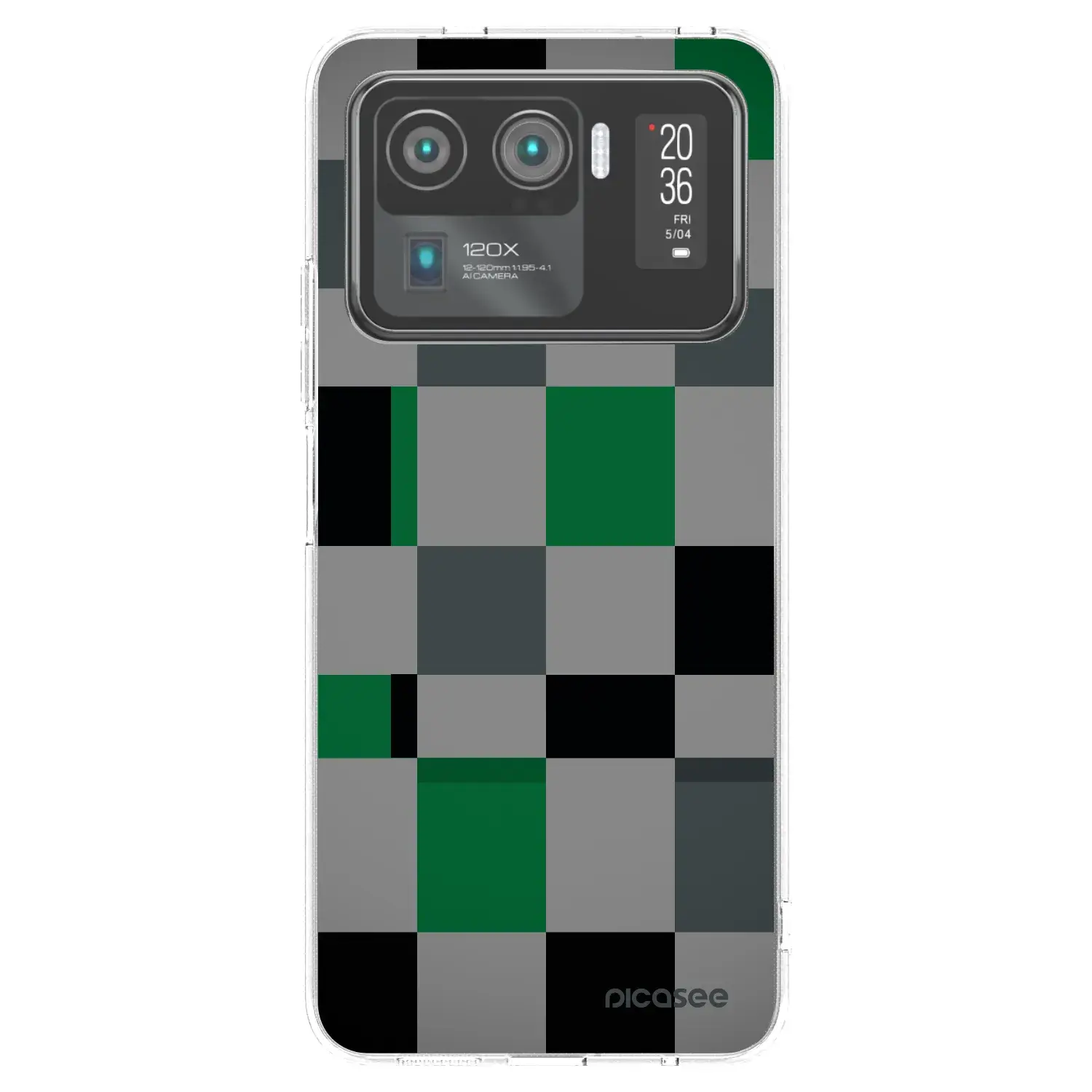 Silikonový průhledný obal pro Xiaomi Mi 11 Ultra - Block Grid