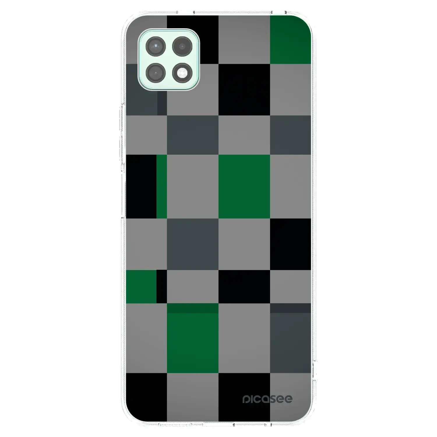 Silikonový průhledný obal pro Samsung Galaxy A22 A226B 5G - Block Grid