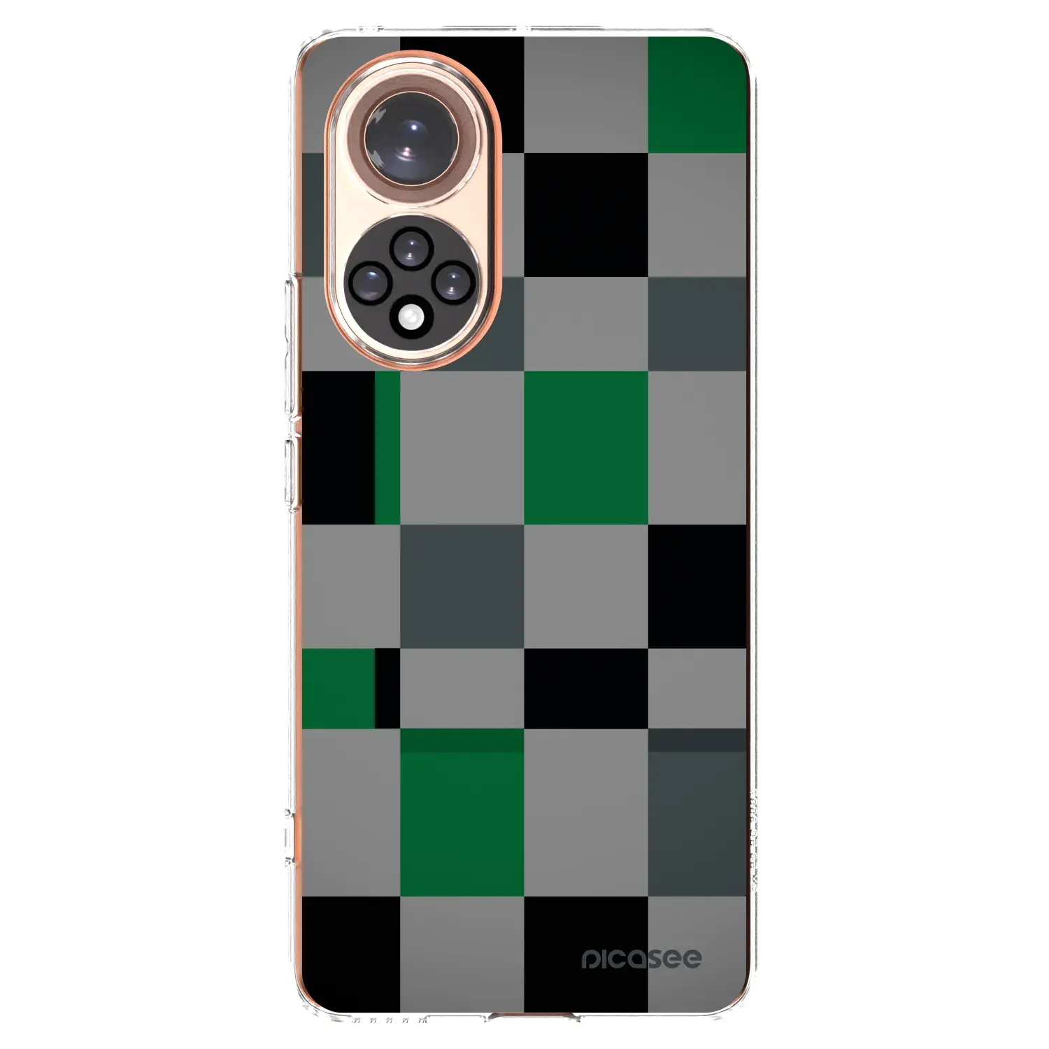 Silikonový průhledný obal pro Huawei Nova 9 - Block Grid