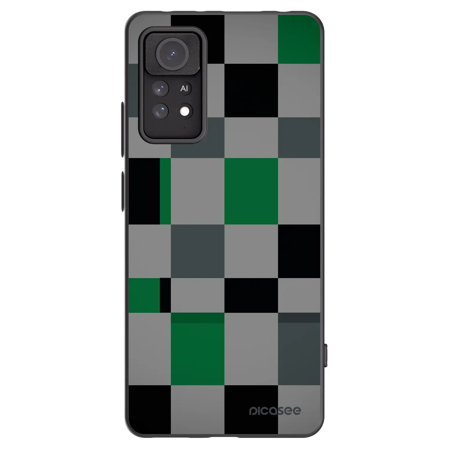 Silikonový černý obal pro Xiaomi Redmi Note 11 Pro 5G - Block Grid