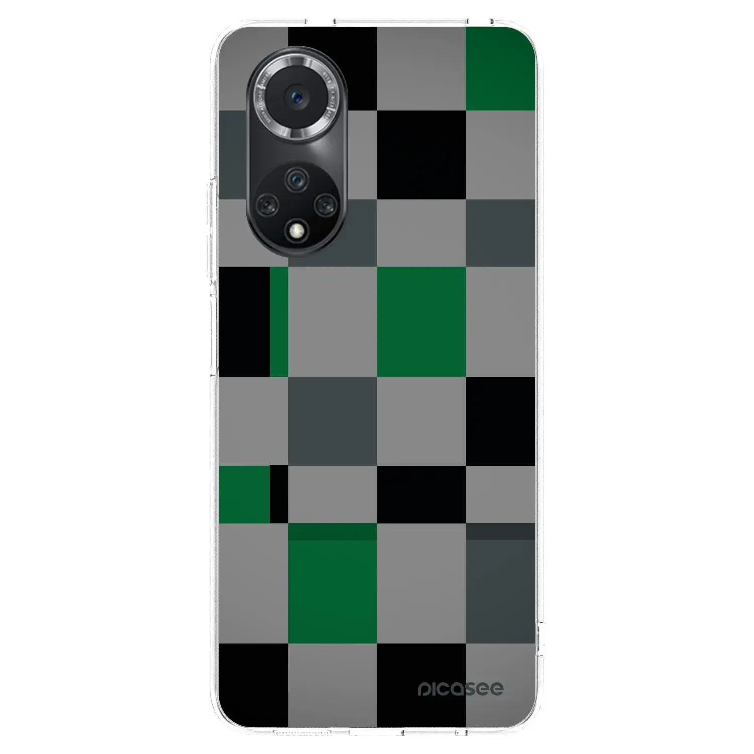 Silikonový průhledný obal pro Huawei Nova 9 SE - Block Grid