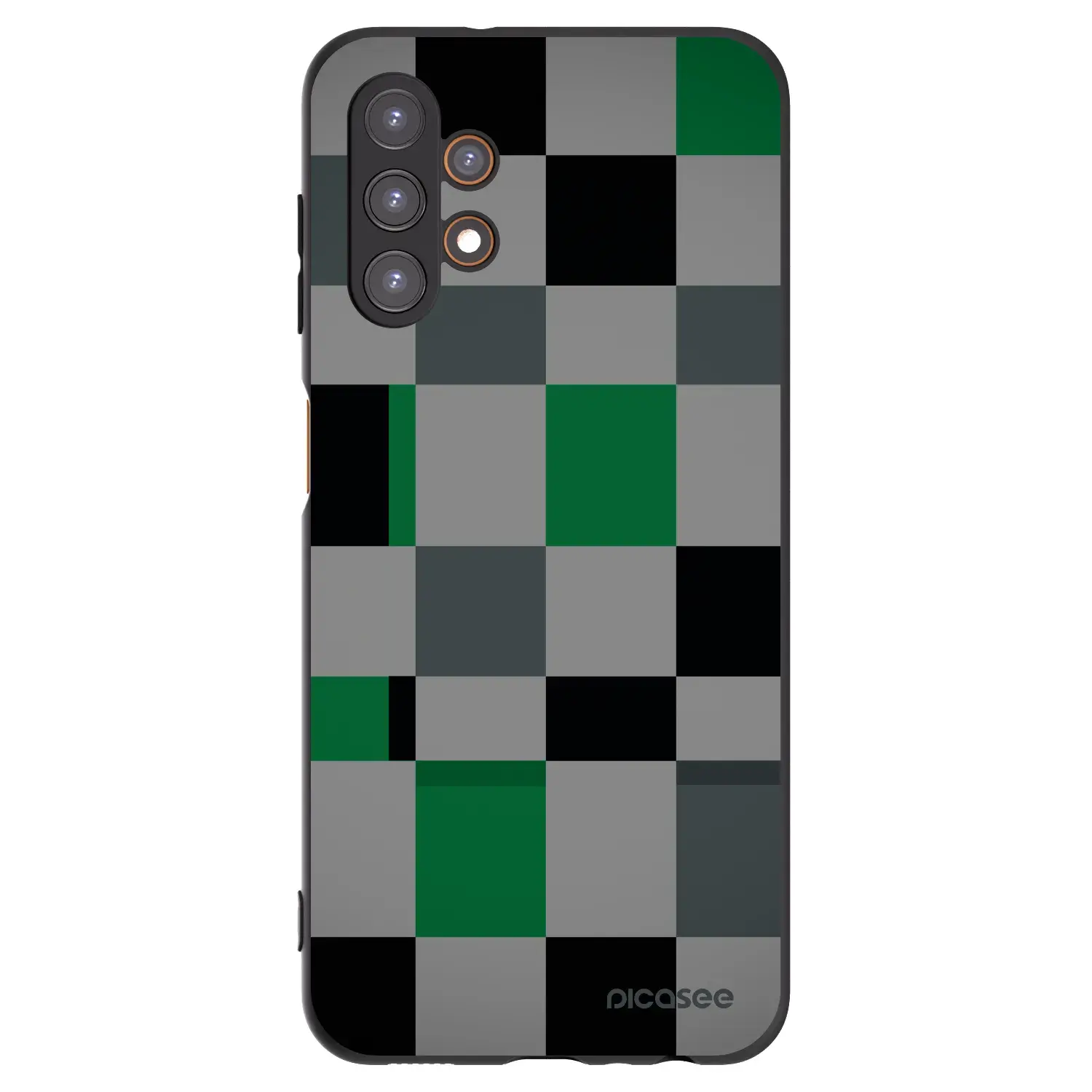Silikonový černý obal pro Samsung Galaxy A13 4G A135 - Block Grid