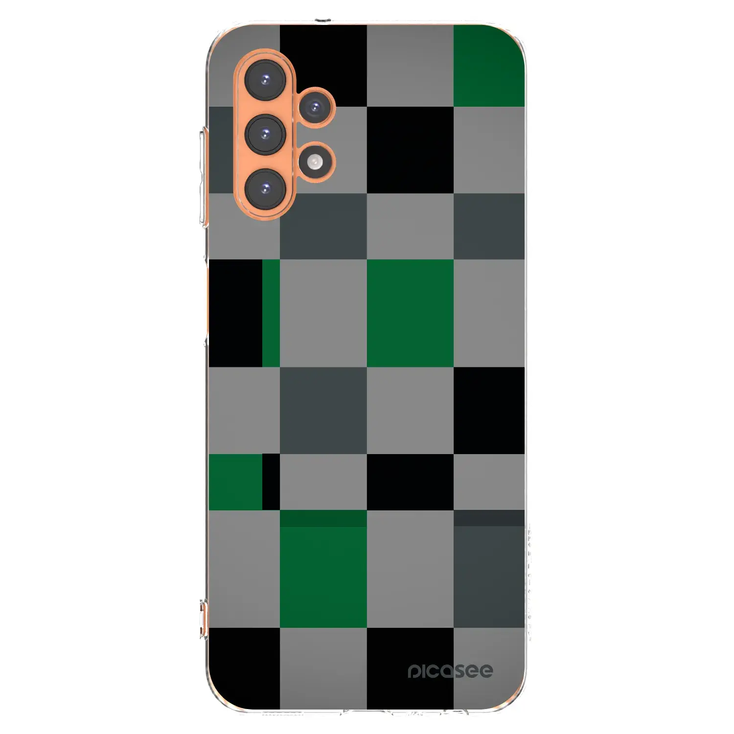 Silikonový průhledný obal pro Samsung Galaxy A13 4G A135 - Block Grid