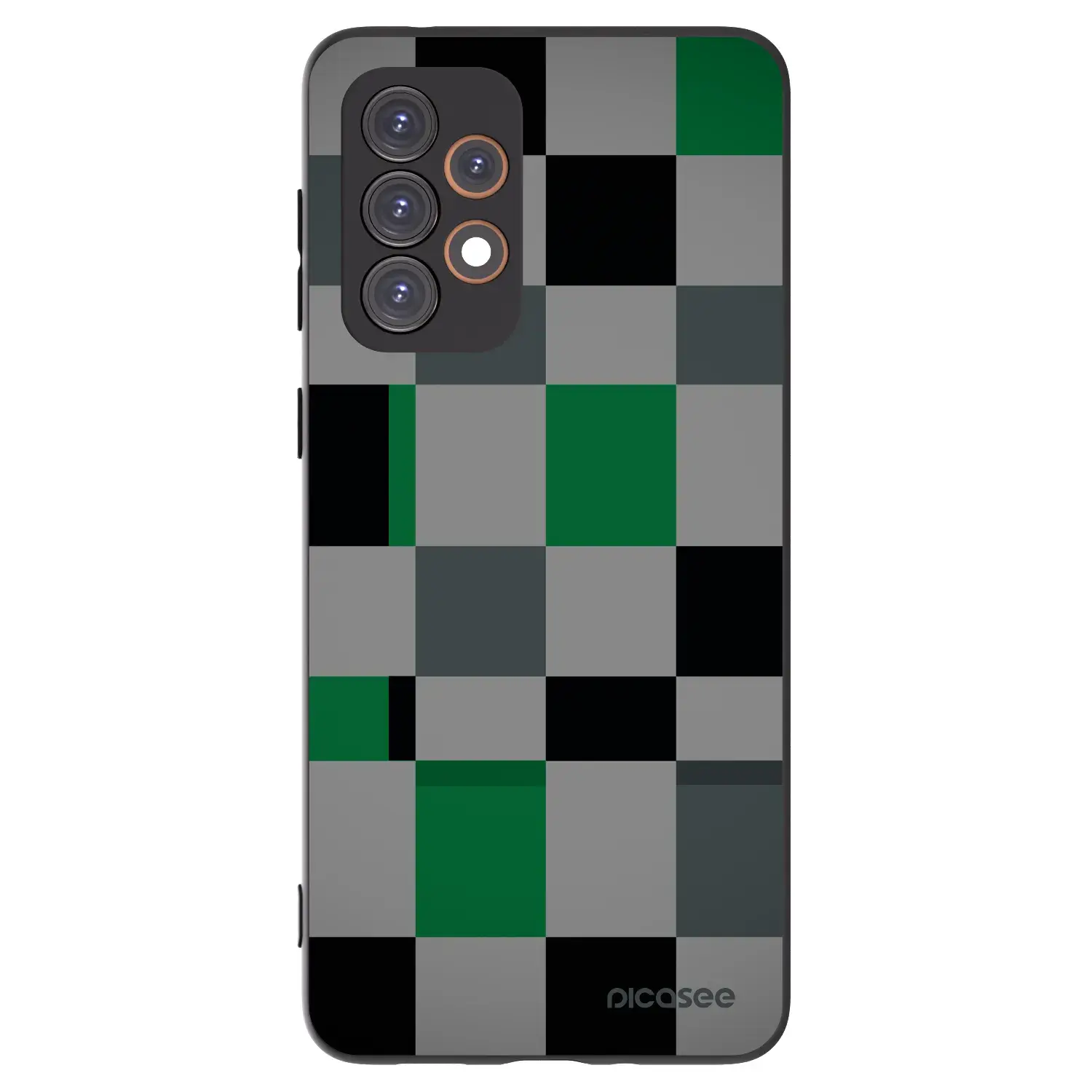 Silikonový černý obal pro Samsung Galaxy A33 5G A336 - Block Grid