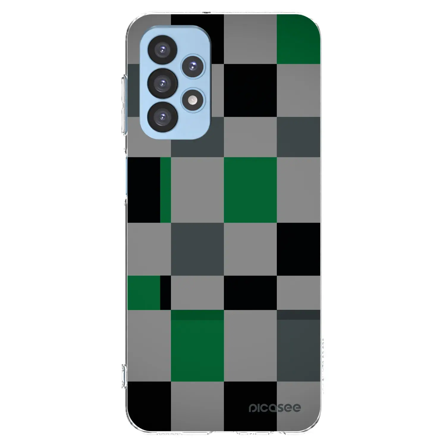 Silikonový průhledný obal pro Samsung Galaxy A23 A235F 4G - Block Grid