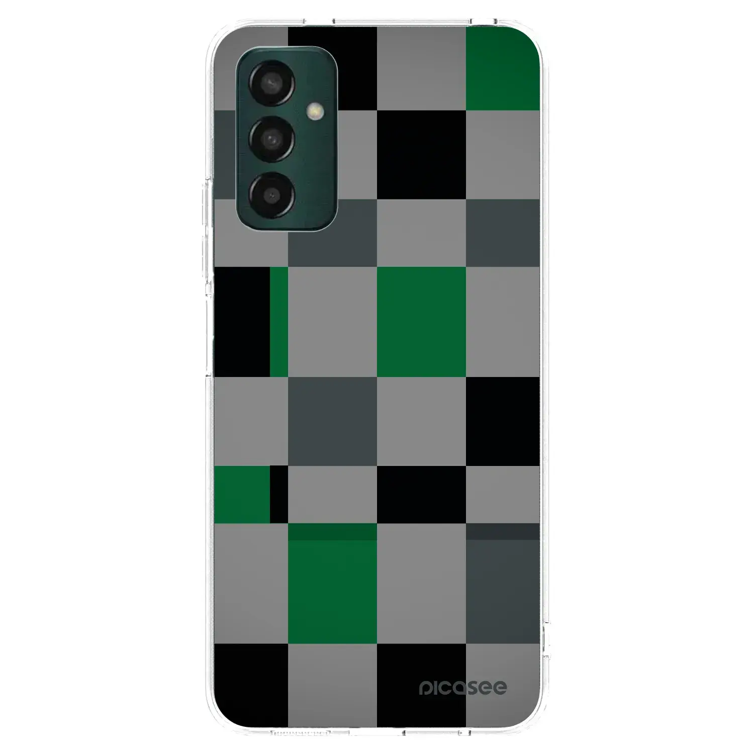 Silikonový průhledný obal pro Samsung Galaxy M23 5G - Block Grid