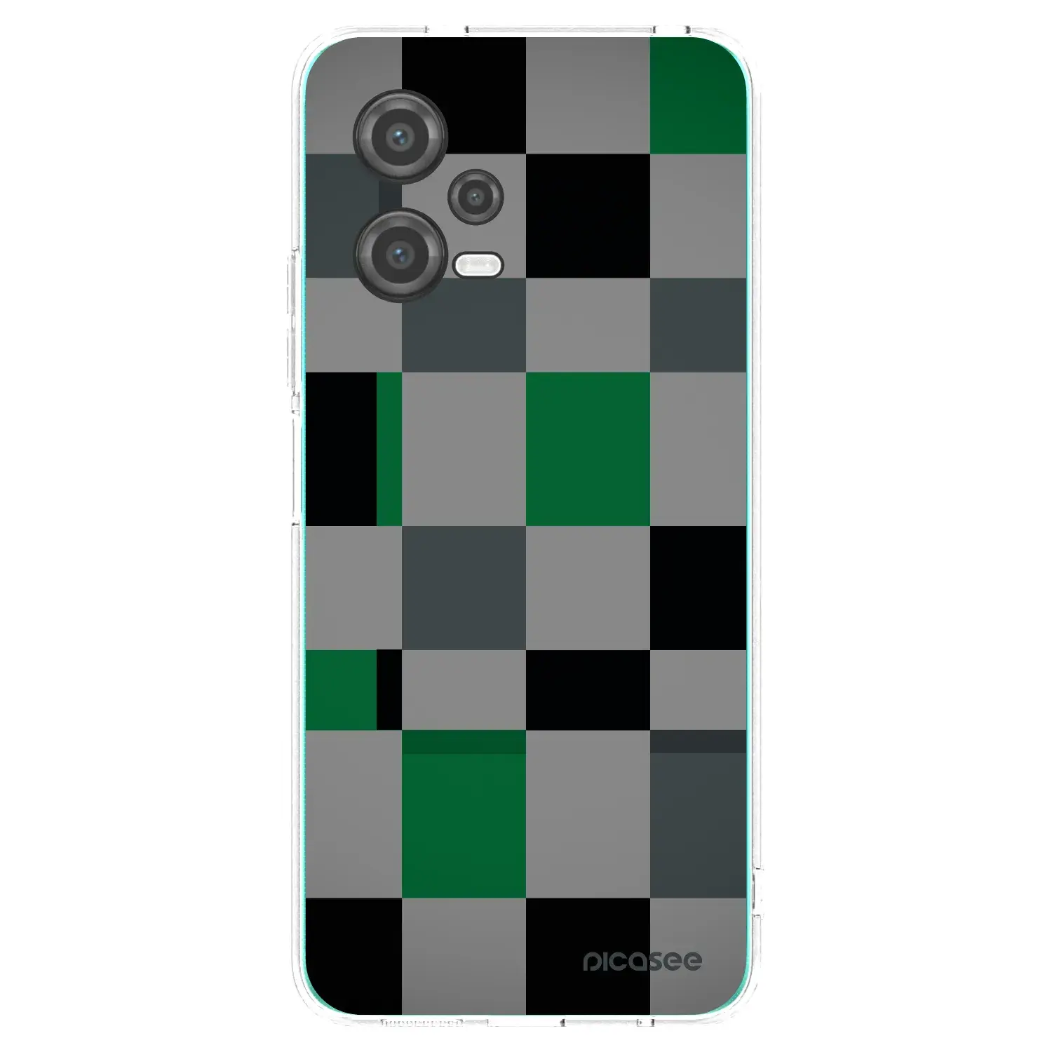 Silikonový průhledný obal pro Xiaomi Poco X5 - Block Grid