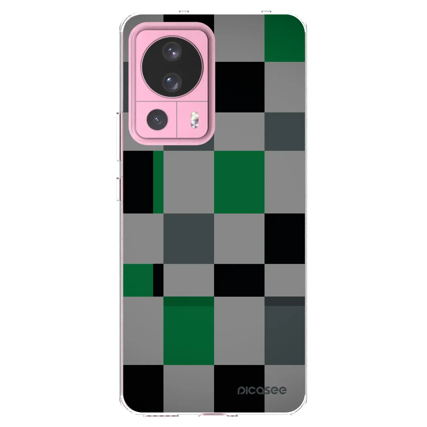 Silikonový průhledný obal pro Xiaomi 13 Lite - Block Grid