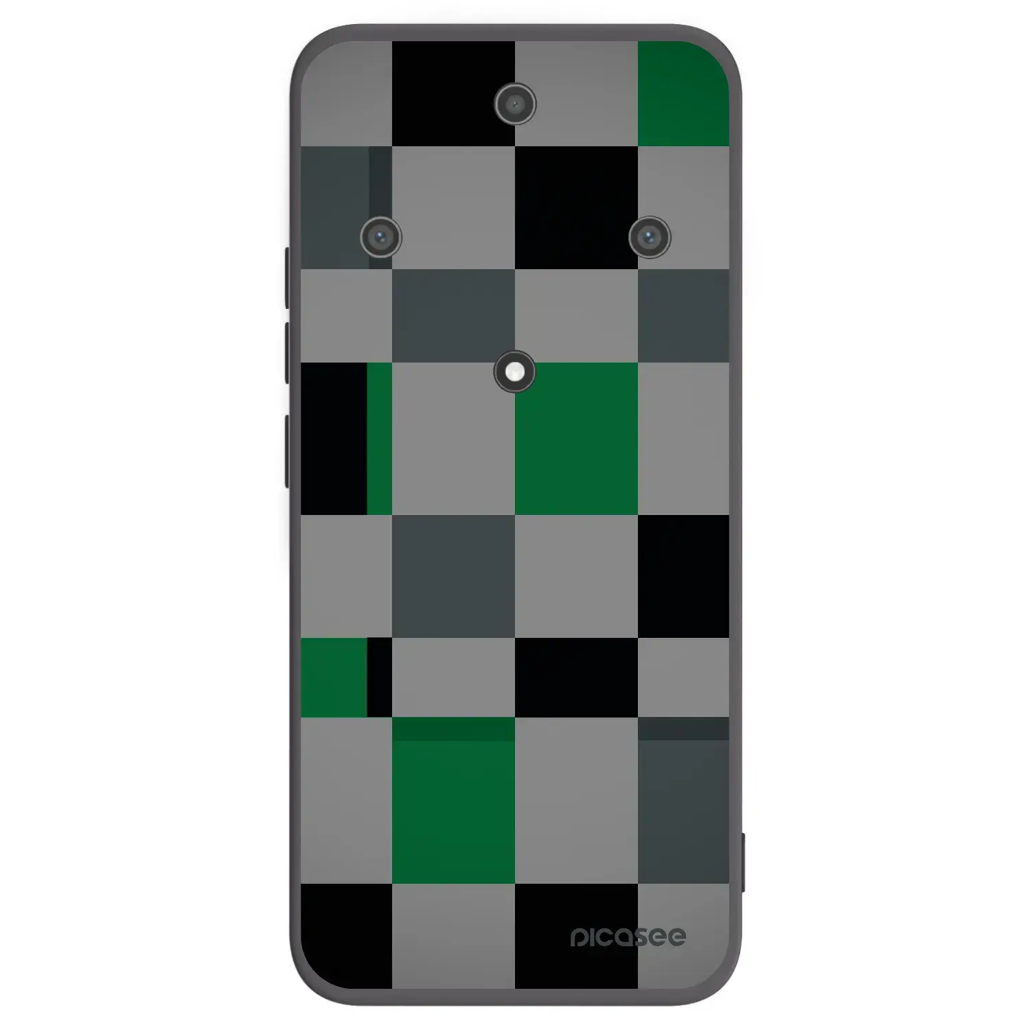 Silikonový černý obal pro Honor Magic5 Lite 5G - Block Grid