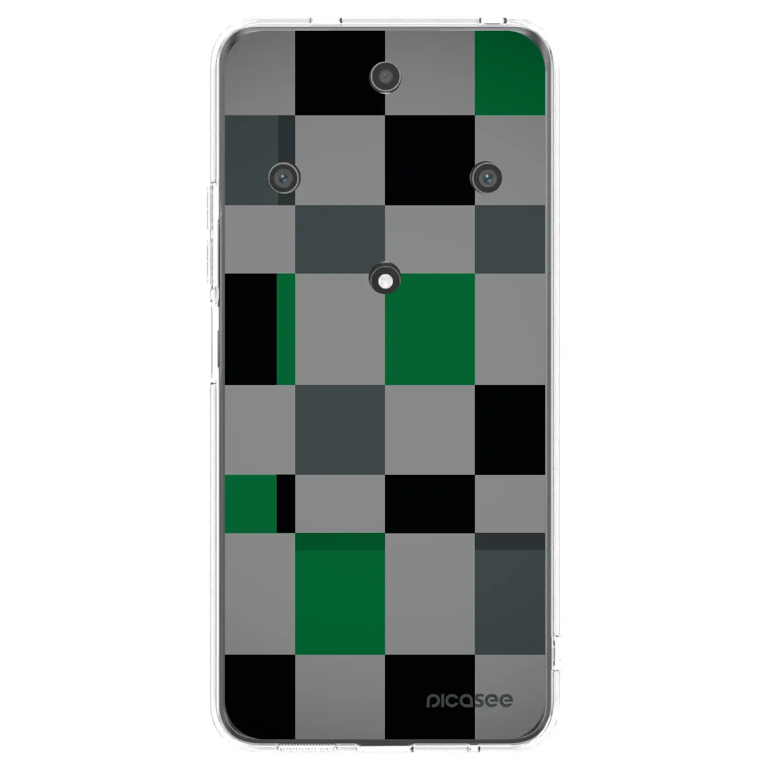 Silikonový průhledný obal pro Honor Magic5 Lite 5G - Block Grid