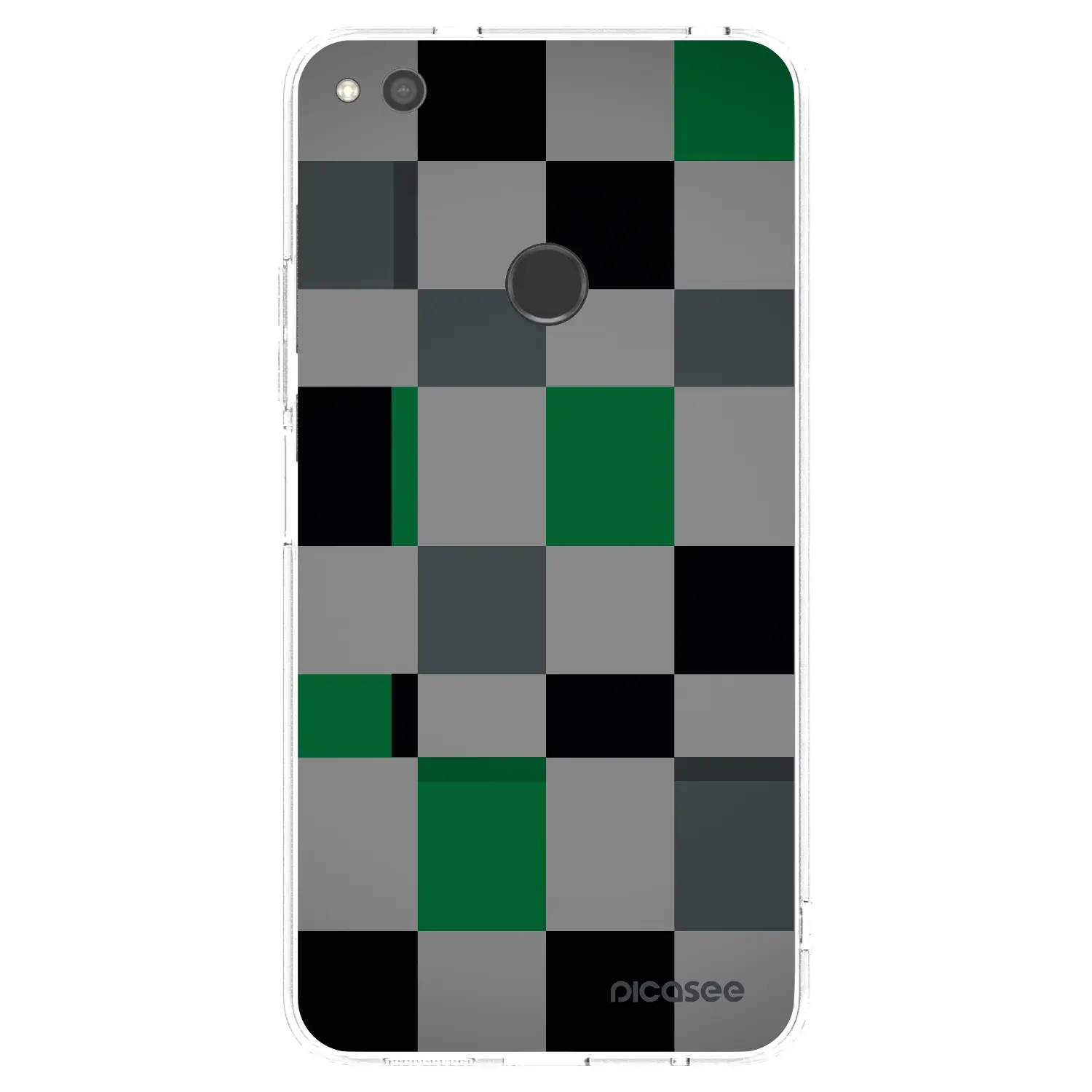 Silikonový průhledný obal pro Huawei P9 Lite 2017 - Block Grid