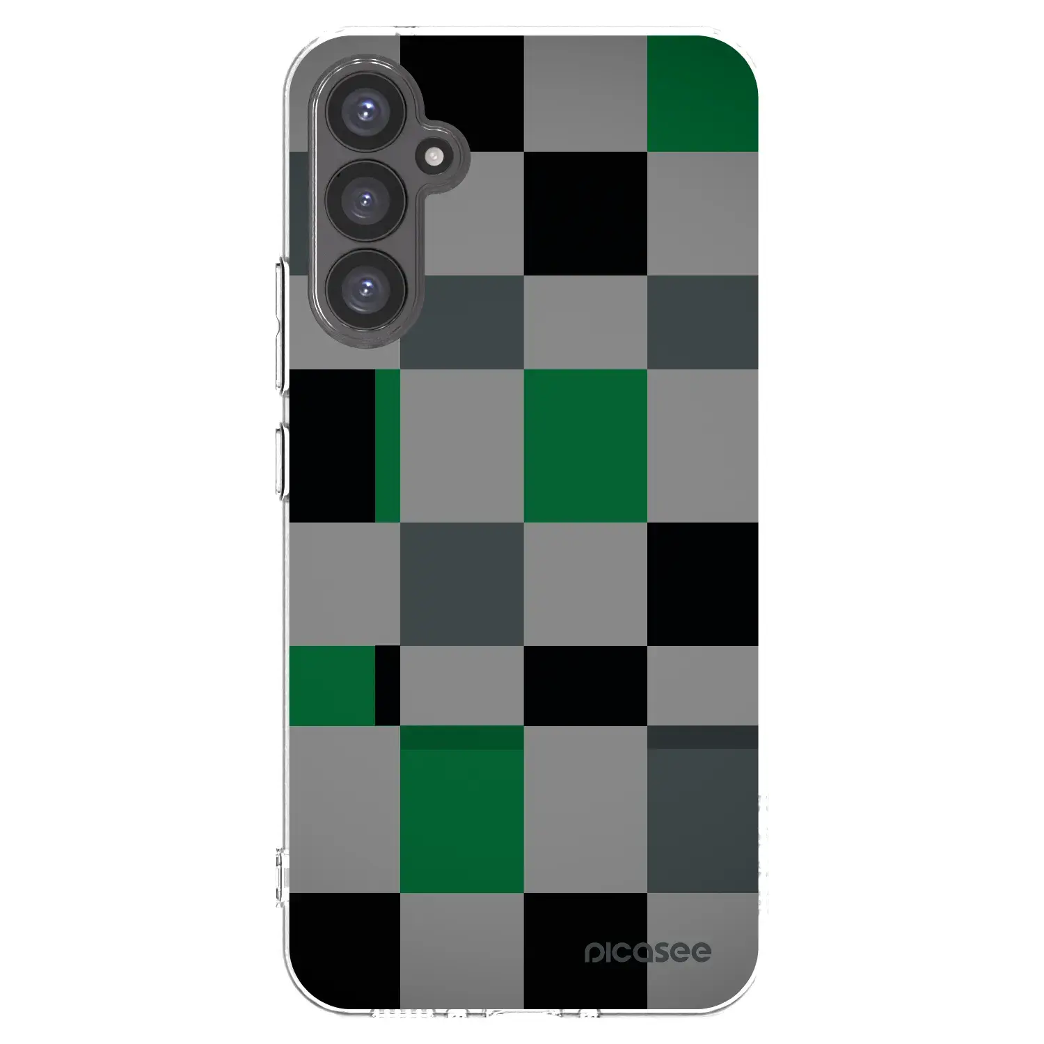 Silikonový průhledný obal pro Samsung Galaxy A34 5G A346B - Block Grid