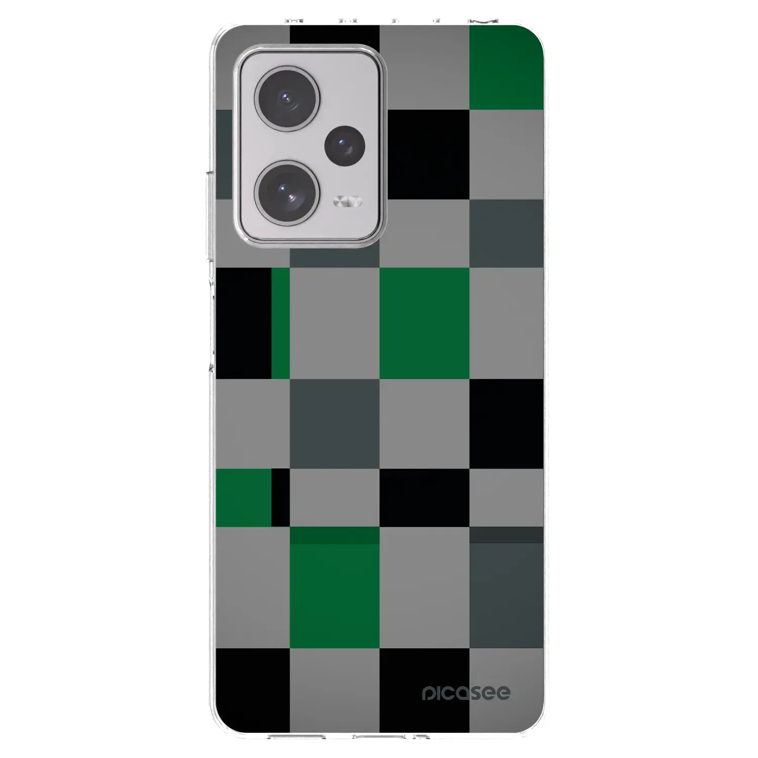 Silikonový průhledný obal pro Xiaomi Redmi Note 12 Pro 5G - Block Grid