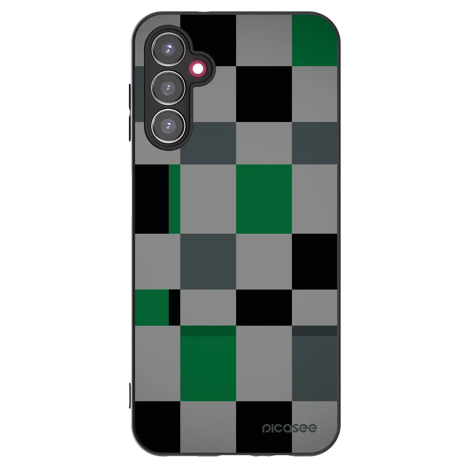 Silikonový černý obal pro Samsung Galaxy A14 4G A145R - Block Grid