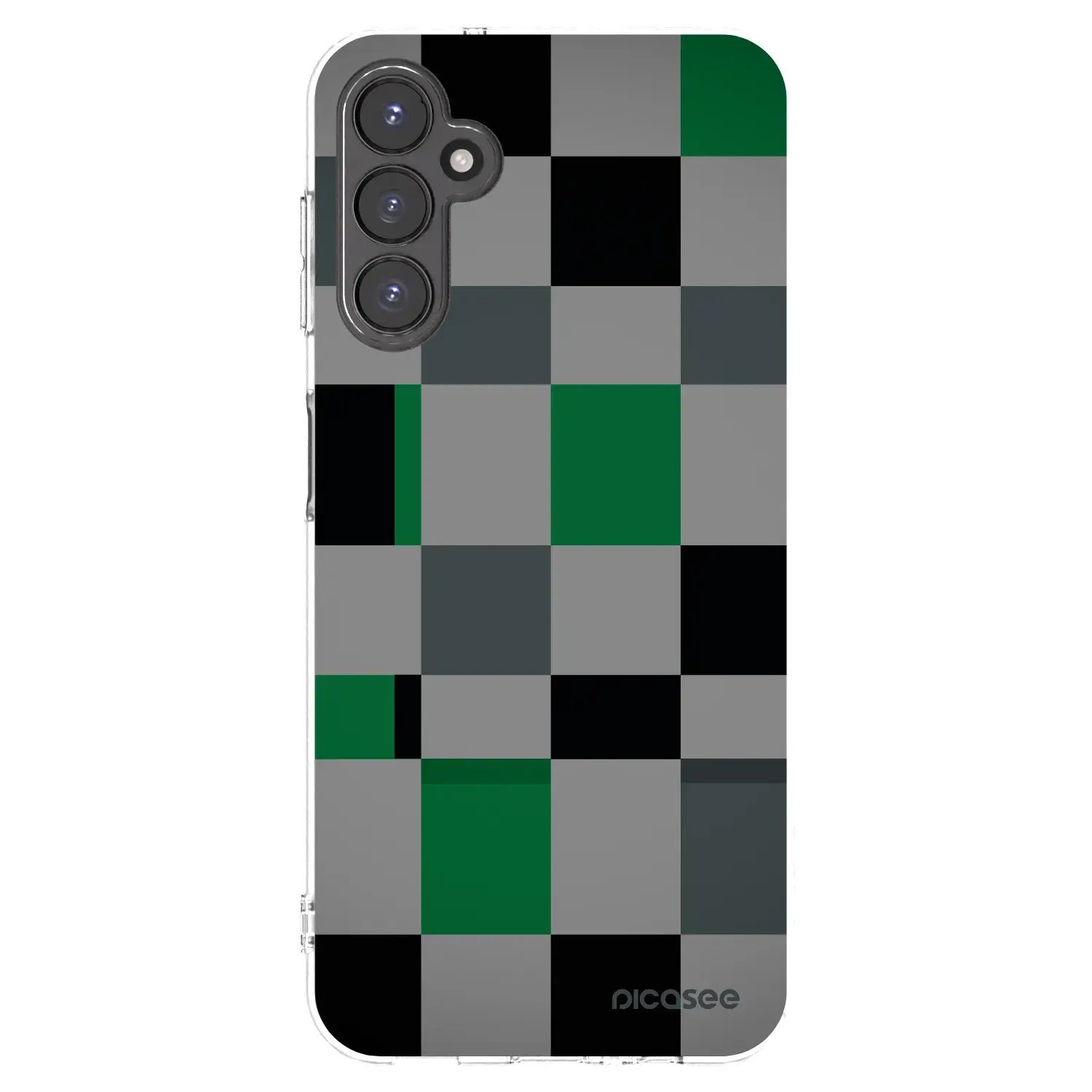 Silikonový průhledný obal pro Samsung Galaxy A14 5G A146P - Block Grid