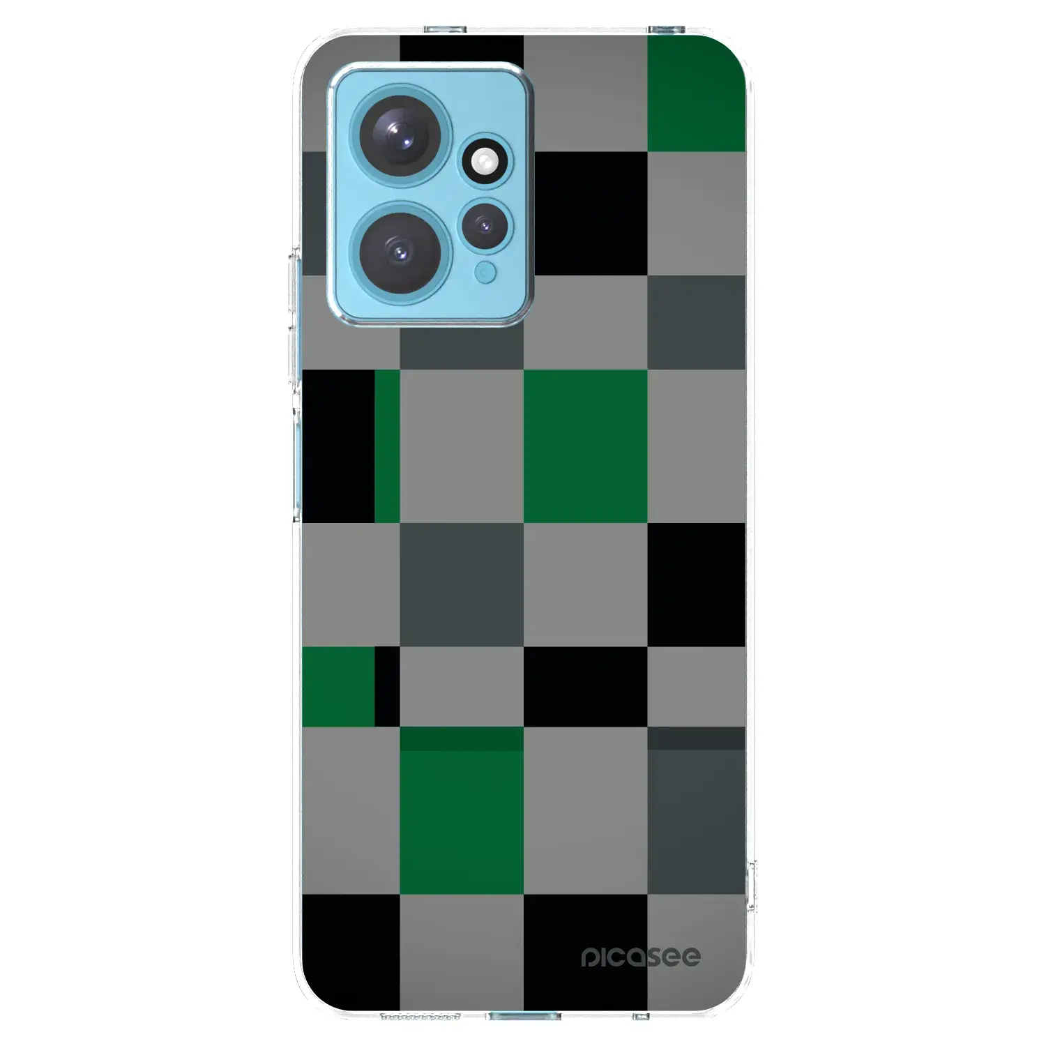 Silikonový průhledný obal pro Xiaomi Redmi Note 12 4G - Block Grid