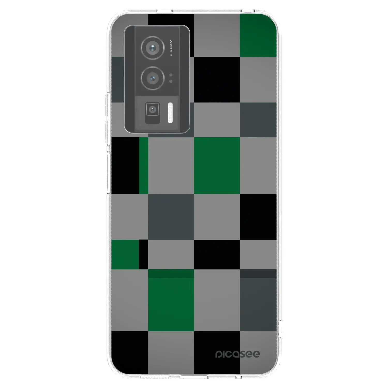 Silikonový průhledný obal pro Xiaomi Poco F5 Pro 5G - Block Grid