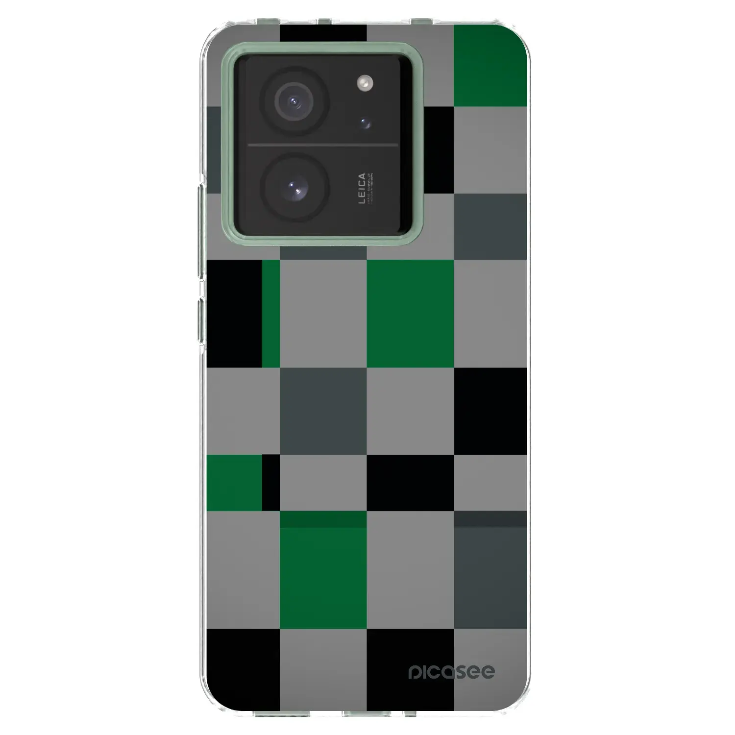 Silikonový průhledný obal pro Xiaomi 13T Pro - Block Grid