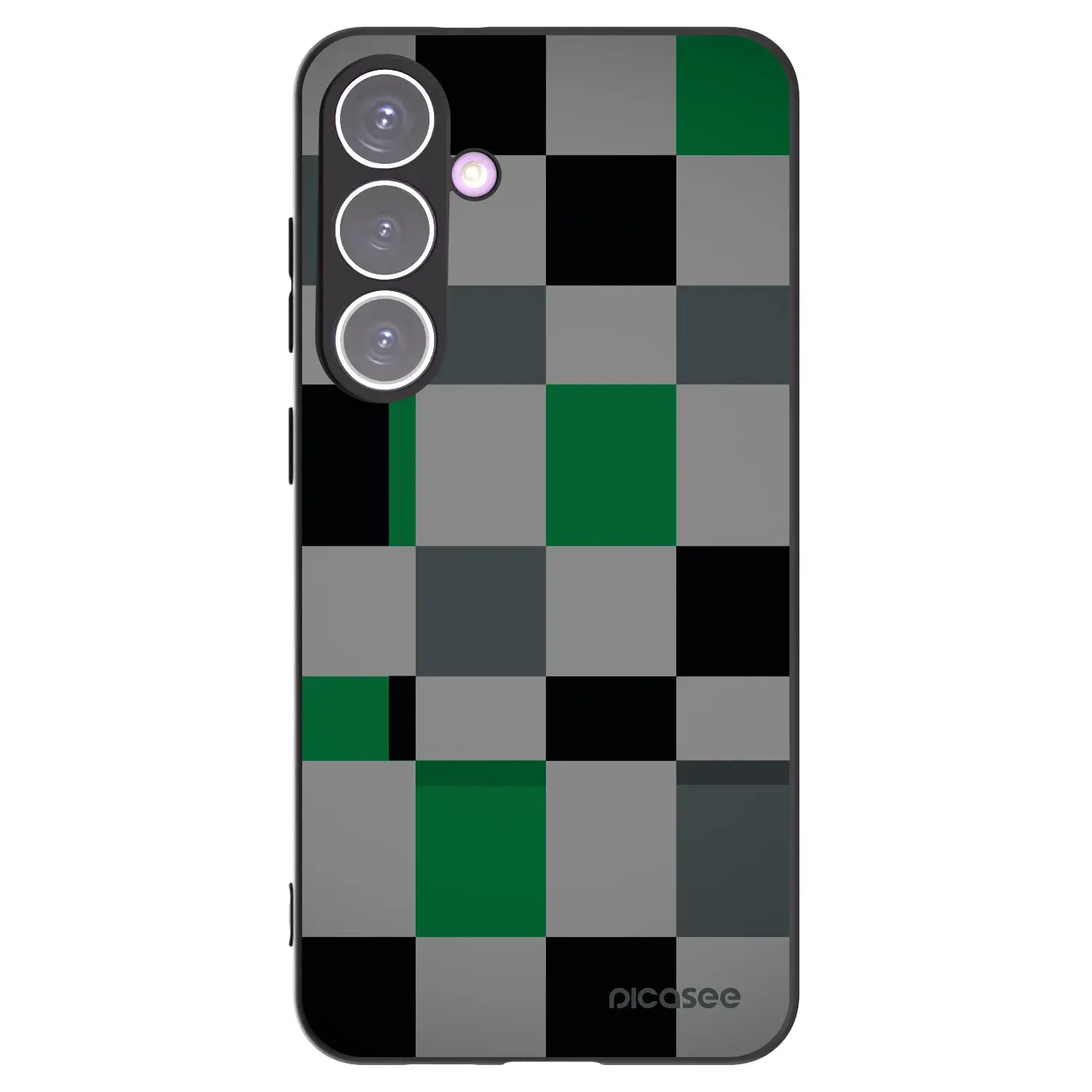 Silikonový černý obal pro Samsung Galaxy S24+ S926B 5G - Block Grid