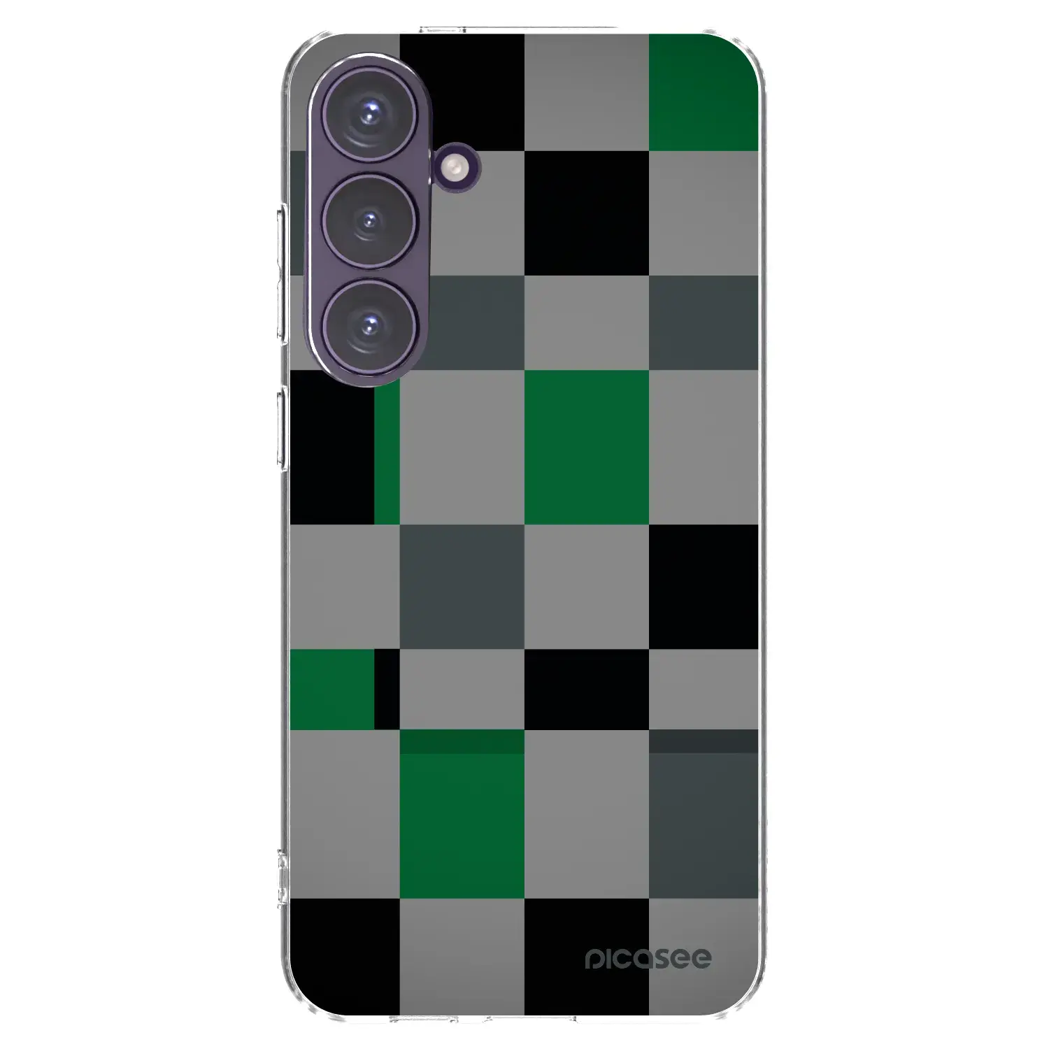 Silikonový průhledný obal pro Samsung Galaxy S24+ S926B 5G - Block Grid