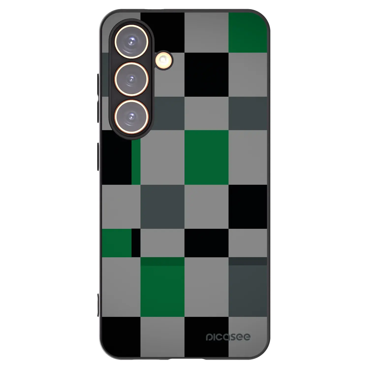 Silikonový černý obal pro Samsung Galaxy S24 S921B 5G - Block Grid
