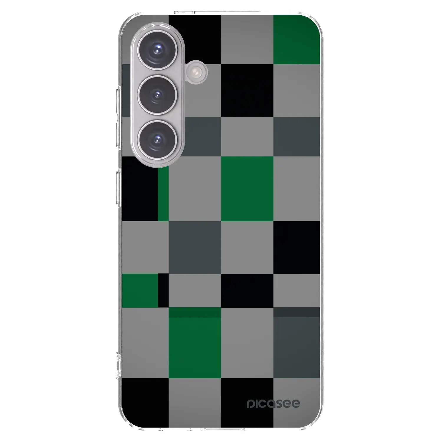 Silikonový průhledný obal pro Samsung Galaxy S24 S921B 5G - Block Grid