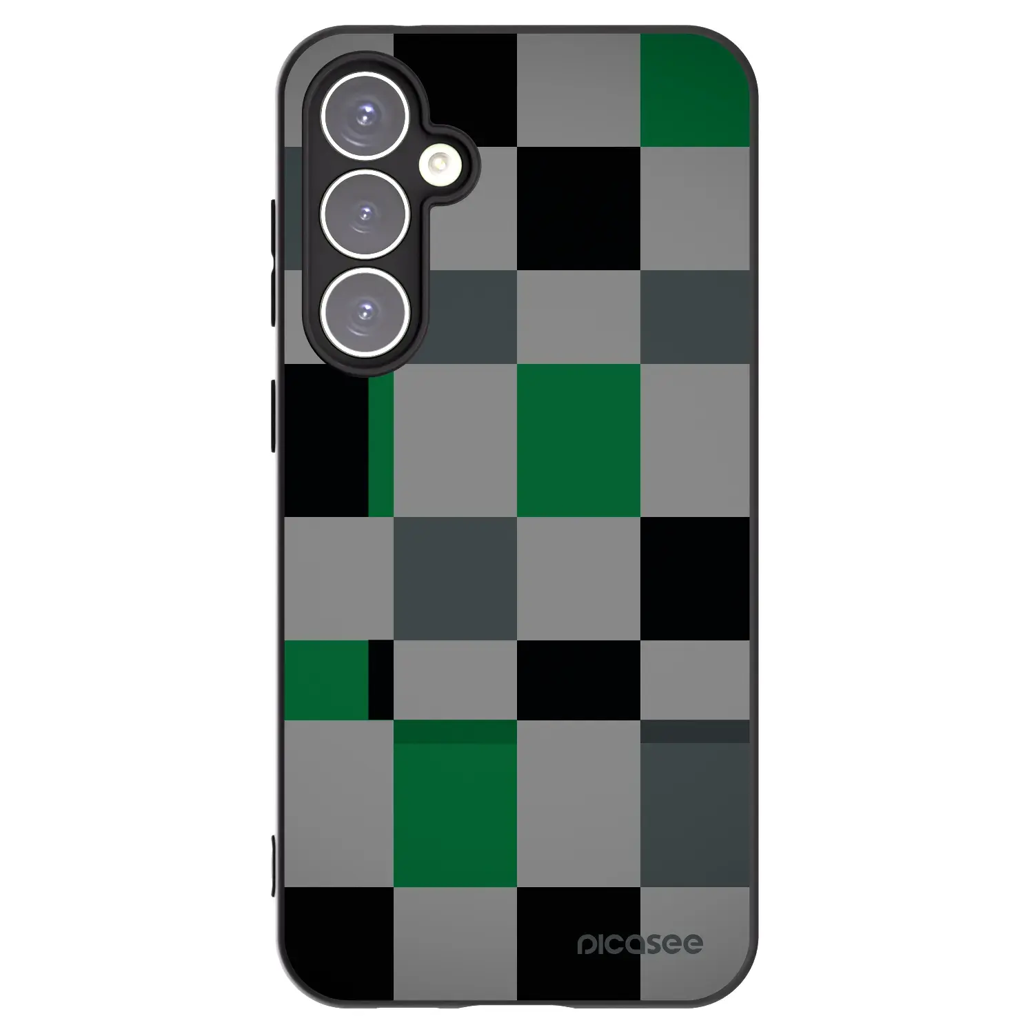 Silikonový černý obal pro Samsung Galaxy S23 FE S711B - Block Grid