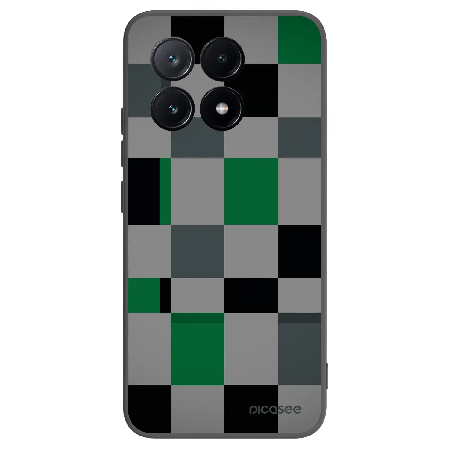 Silikonový černý obal pro Xiaomi Poco X6 Pro - Block Grid