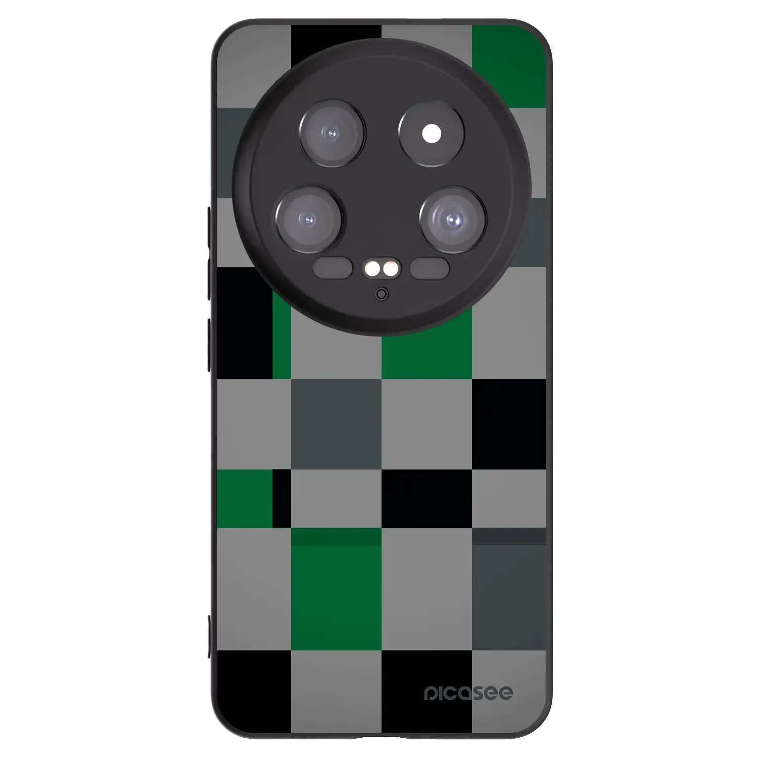 Silikonový černý obal pro Xiaomi 14 Ultra - Block Grid