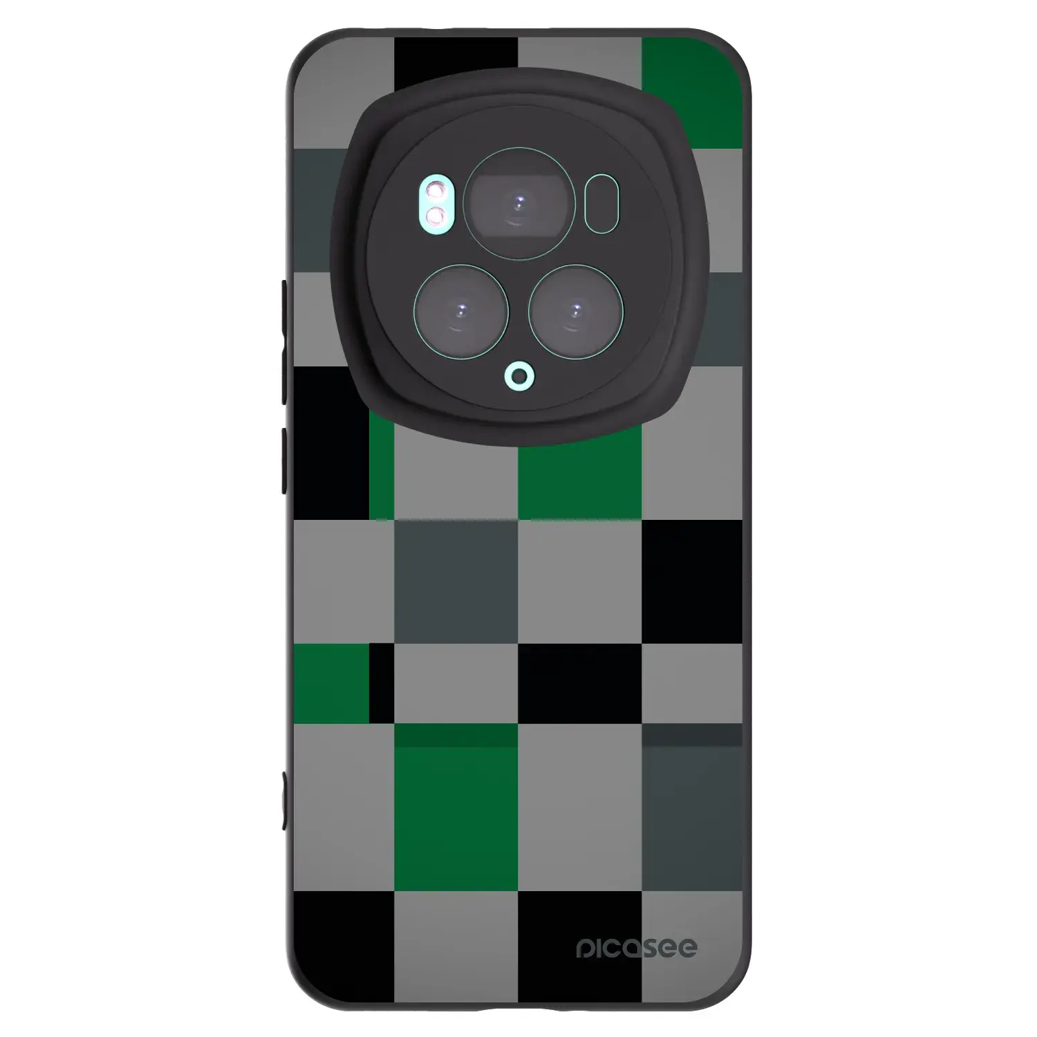 Silikonový černý obal pro Honor Magic6 Pro - Block Grid