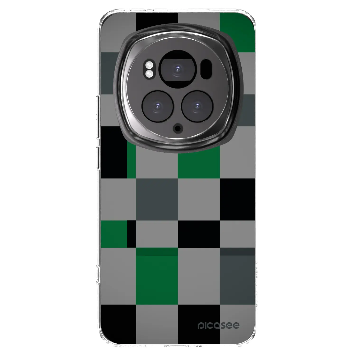 Silikonový průhledný obal pro Honor Magic6 Pro - Block Grid