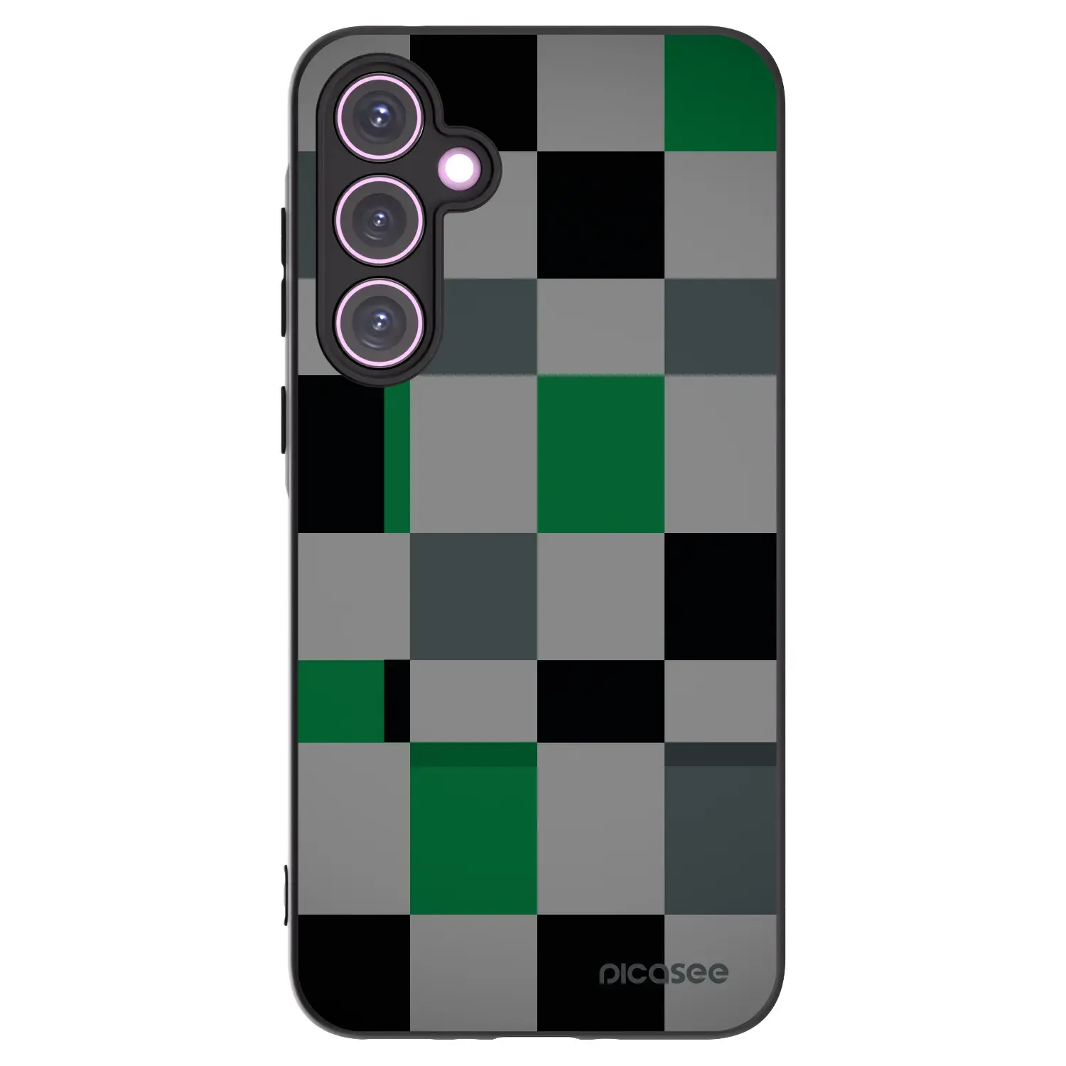 Silikonový černý obal pro Samsung Galaxy A35 5G A356B - Block Grid