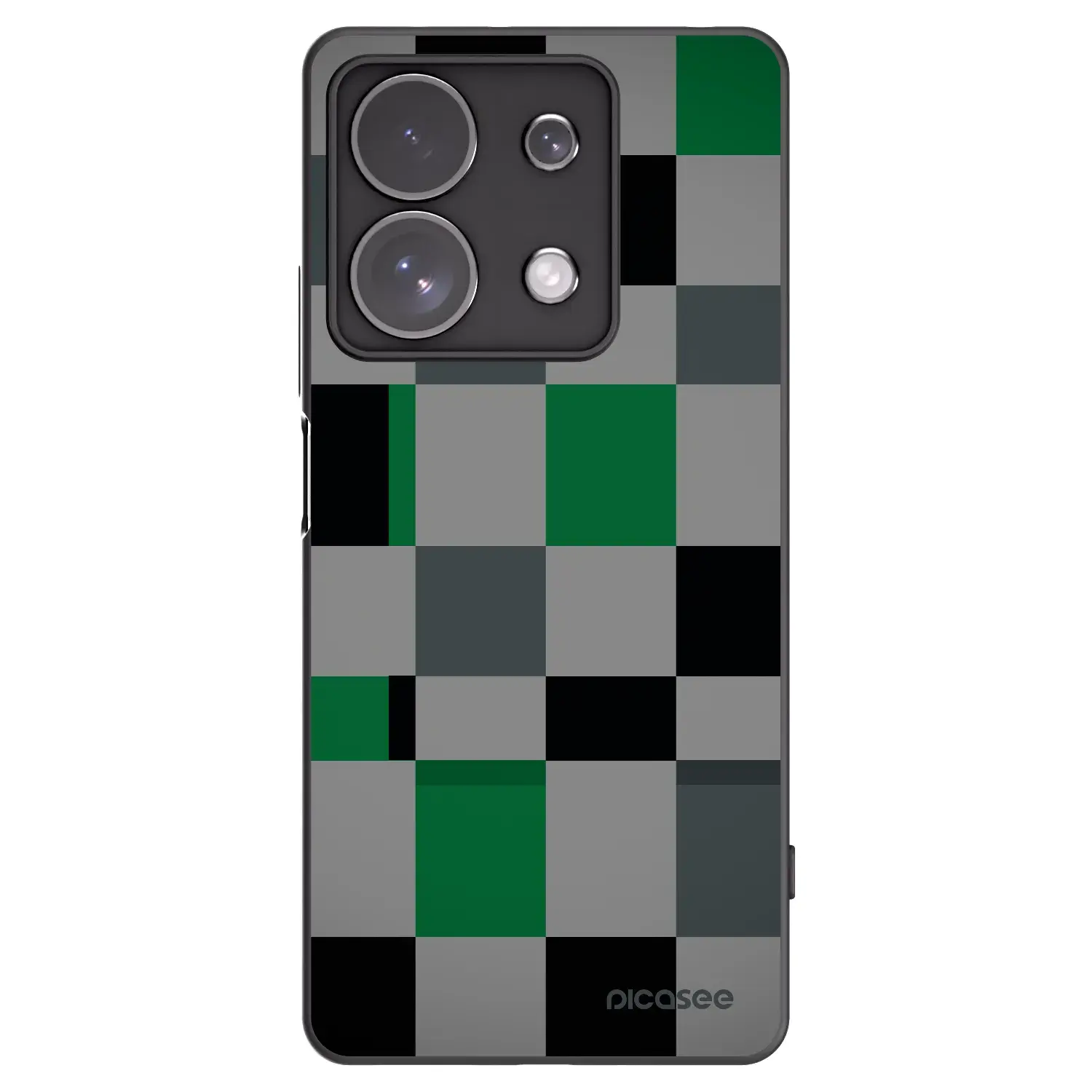 Silikonový černý obal pro Xiaomi Redmi Note 13 Pro 4G - Block Grid