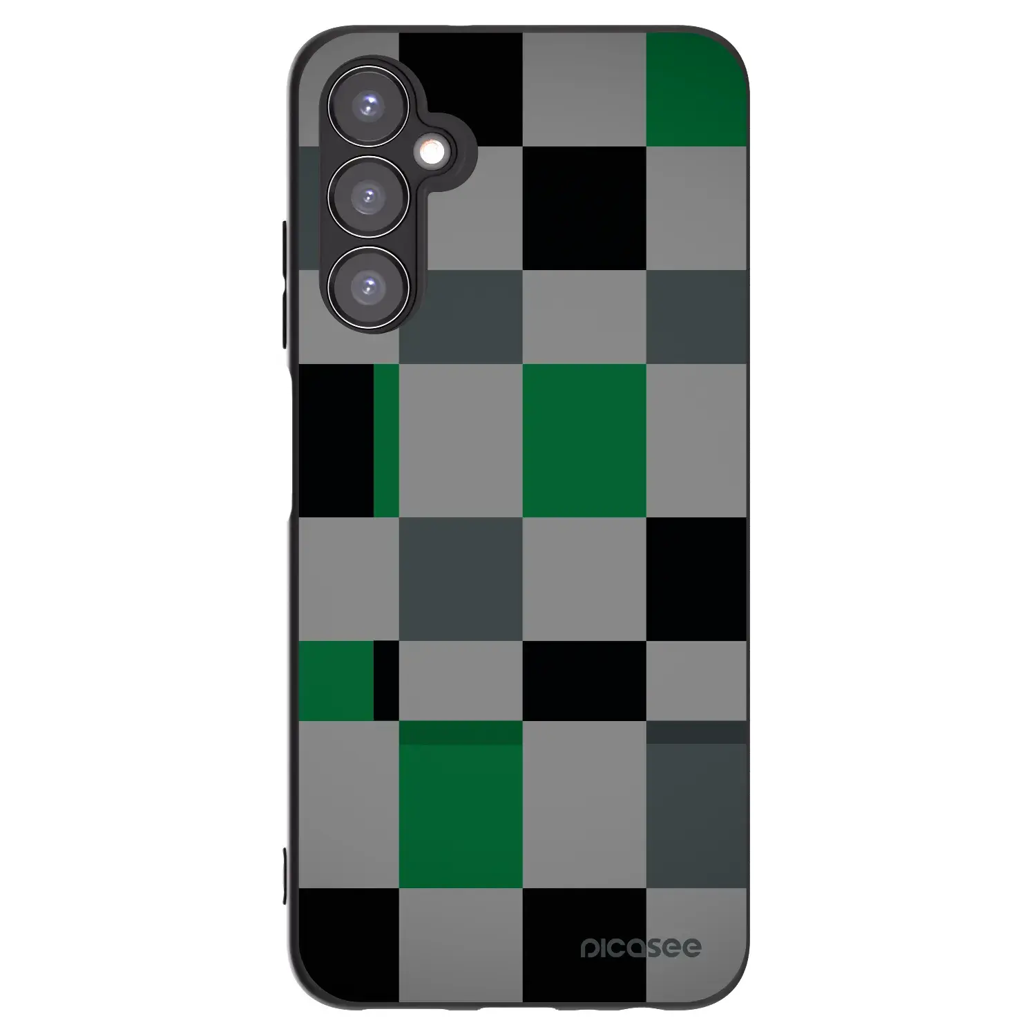 Silikonový černý obal pro Samsung Galaxy A05s A057G - Block Grid