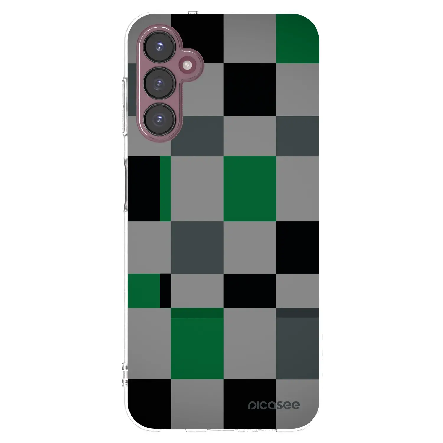 Silikonový průhledný obal pro Samsung Galaxy A05s A057G - Block Grid