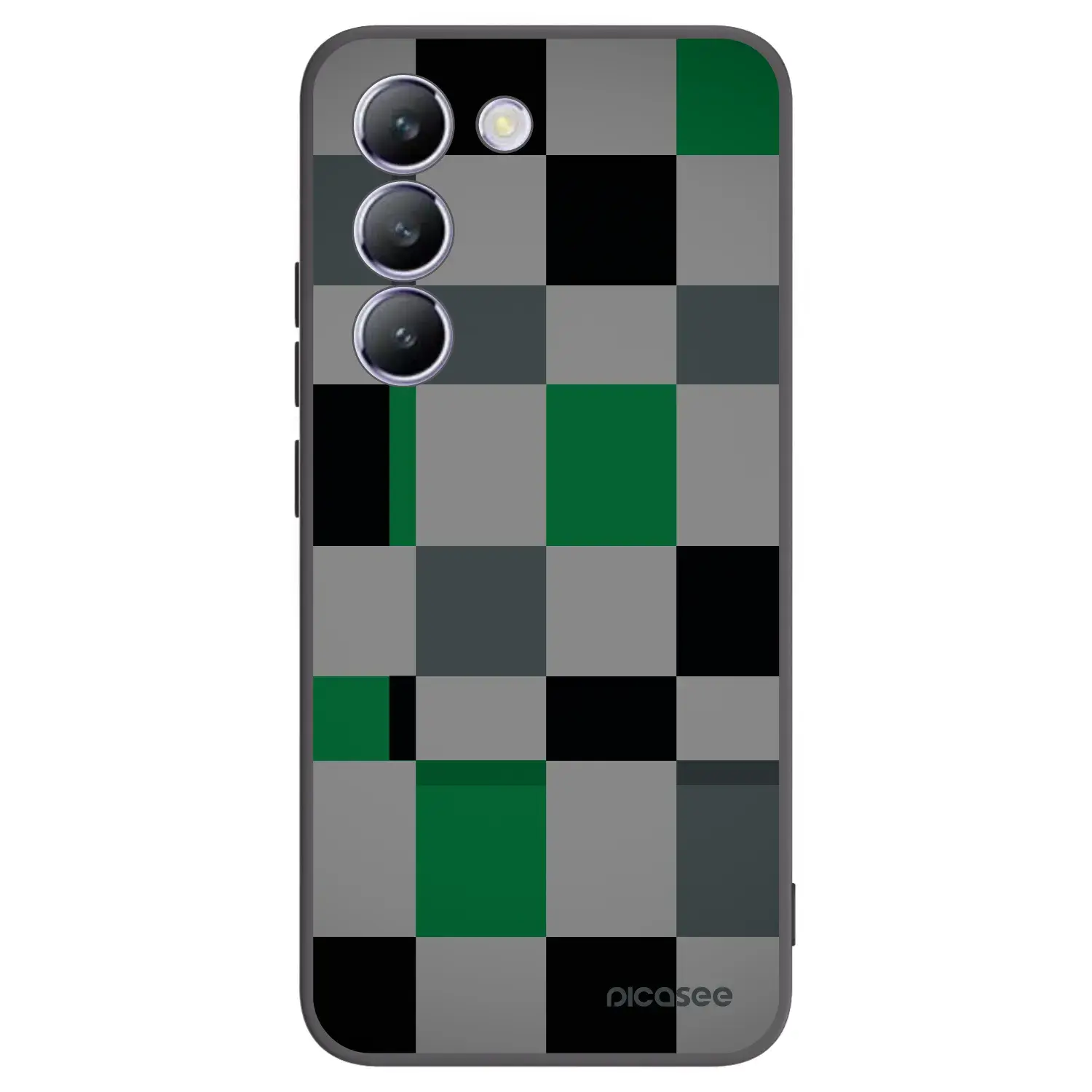 Silikonový černý obal pro Vivo V40 SE 5G - Block Grid