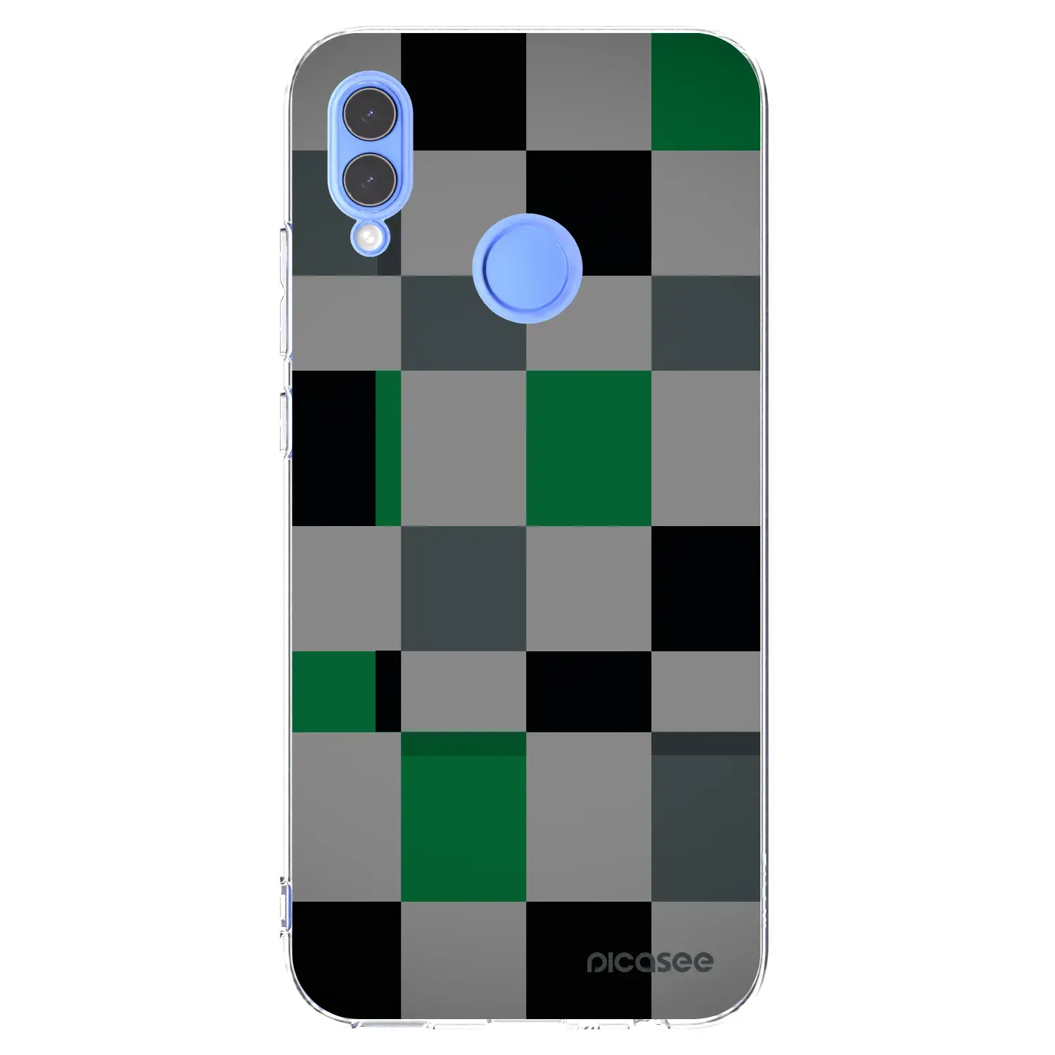 Silikonový průhledný obal pro Huawei P Smart 2019 - Block Grid