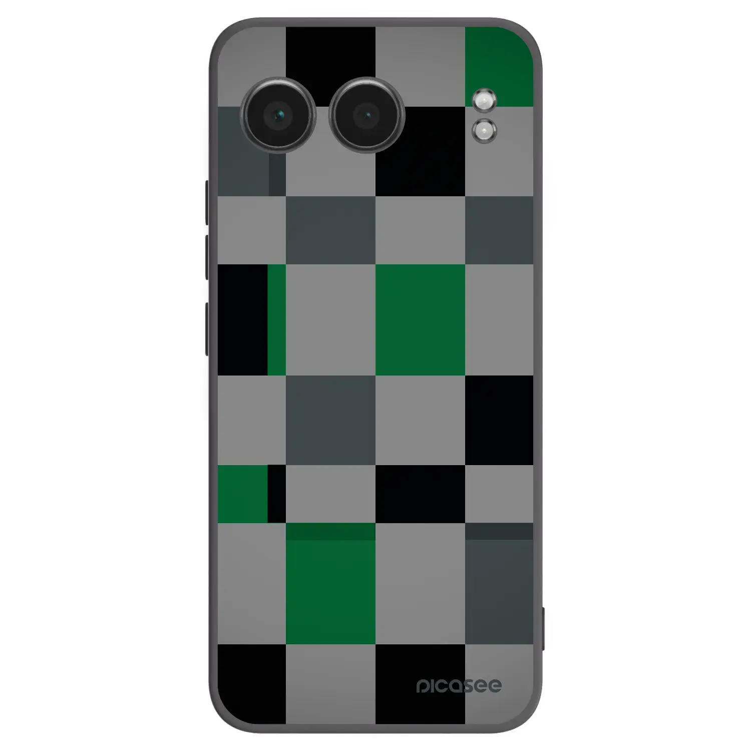 Silikonový černý obal pro OnePlus Nord 4 - Block Grid