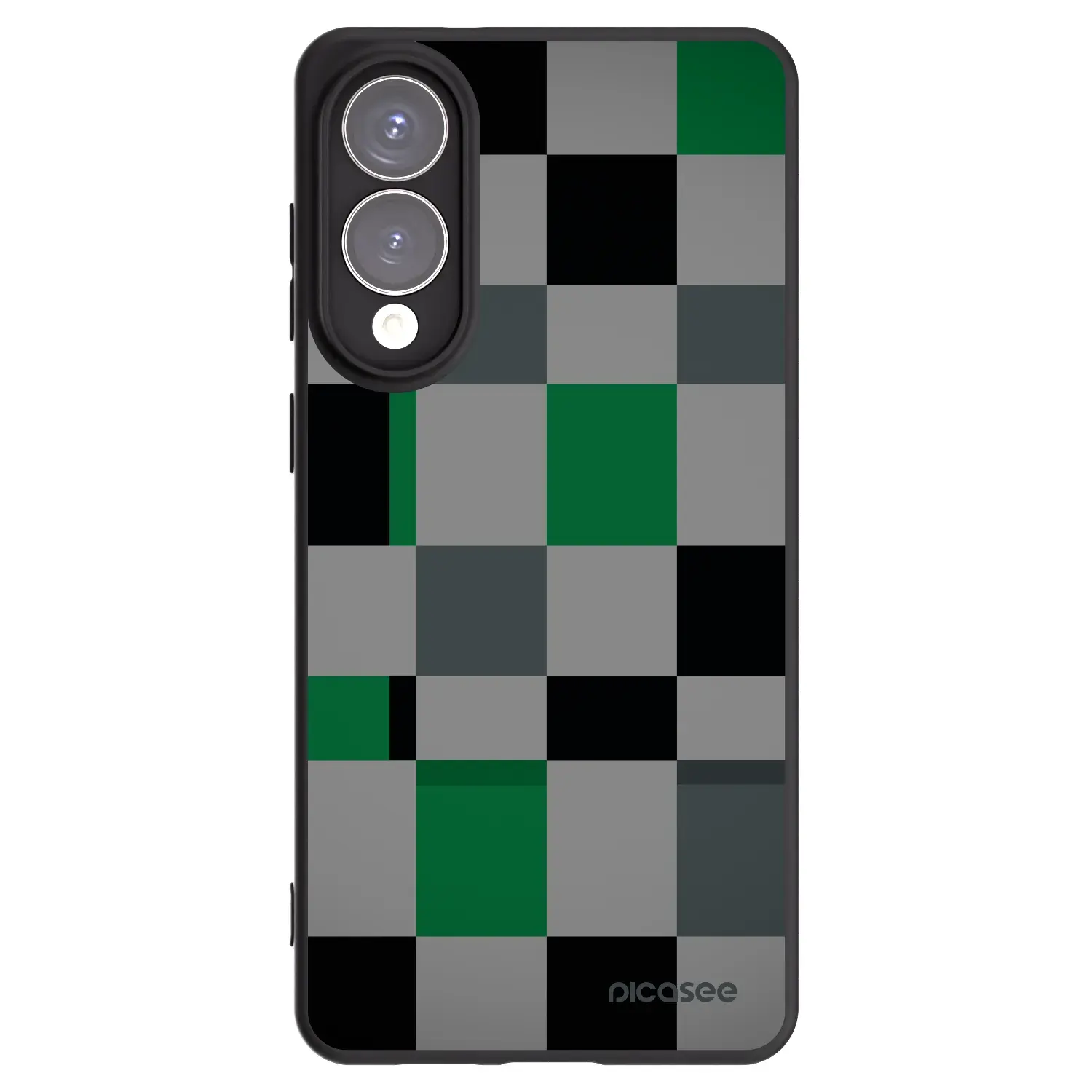 Silikonový černý obal pro Samsung Galaxy S25 Edge 5G - Block Grid